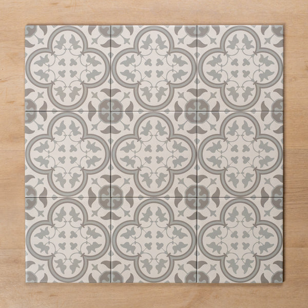 Airlie Light Grey Matt Cushioned Edge Porcelain Tile 200x200mm - Non-Slip Bathroom & Kitchen Floor Tile for Modern Home Decor