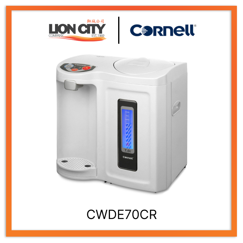 Cornell 7L Hot & Cold Water Dispenser CWDE70CR - Instant Hot & Cold Water for Home, Office, and Kitchen Use