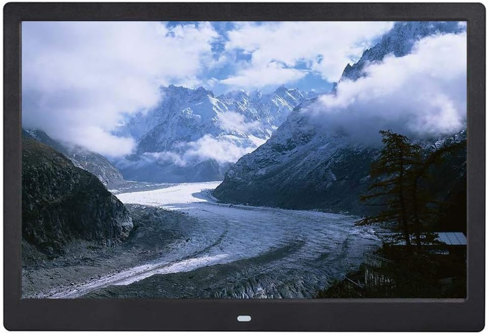 14 Inch Digital Photo Frame - 1280x800 HD Display, Wall Mountable Digital Picture Frame with Music & Video Player, Calendar, Alarm Clock, Auto On/Off Timer - Perfect for Home, Office & Gift (White/Black)