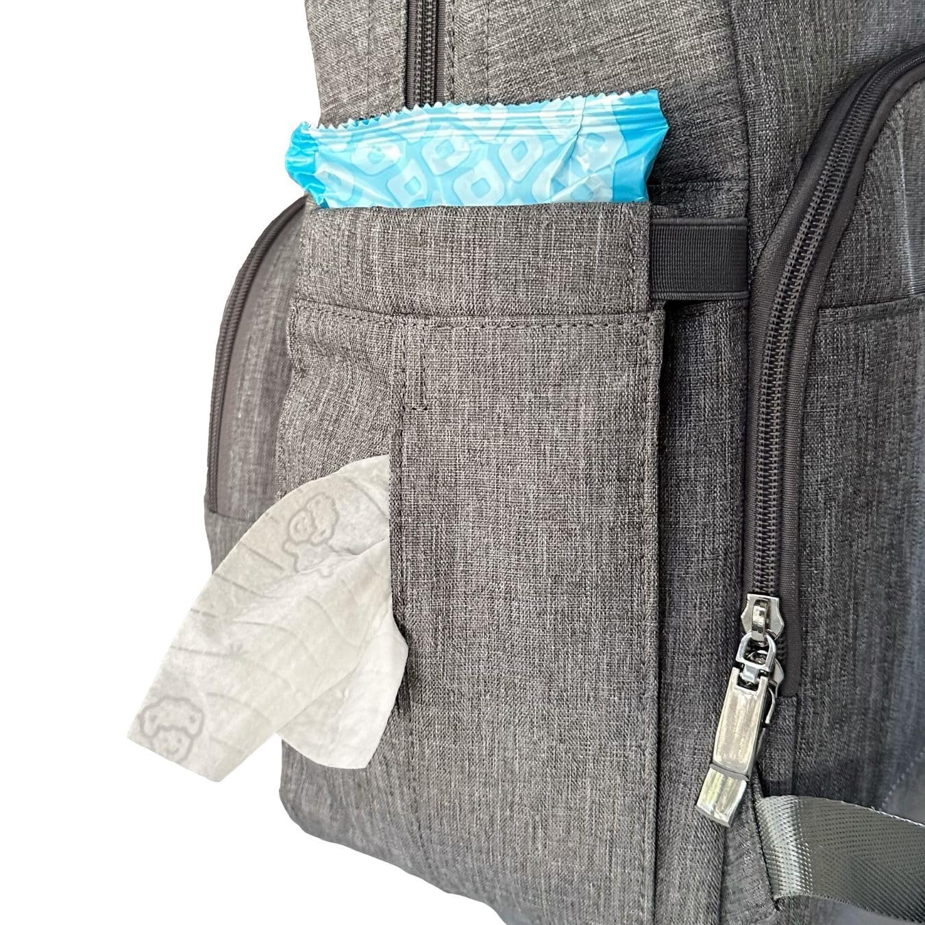 Queen Bee Diaper Backpack - Stylish Baby Bag with One-Hand Access, Sturdy Standing Base & Smart Storage Compartments | Perfect Baby Shower Gift, Registry Essential & Newborn Must-Have for Moms (Grey) | Ideal for Travel, Daycare & On-the-Go Parenting