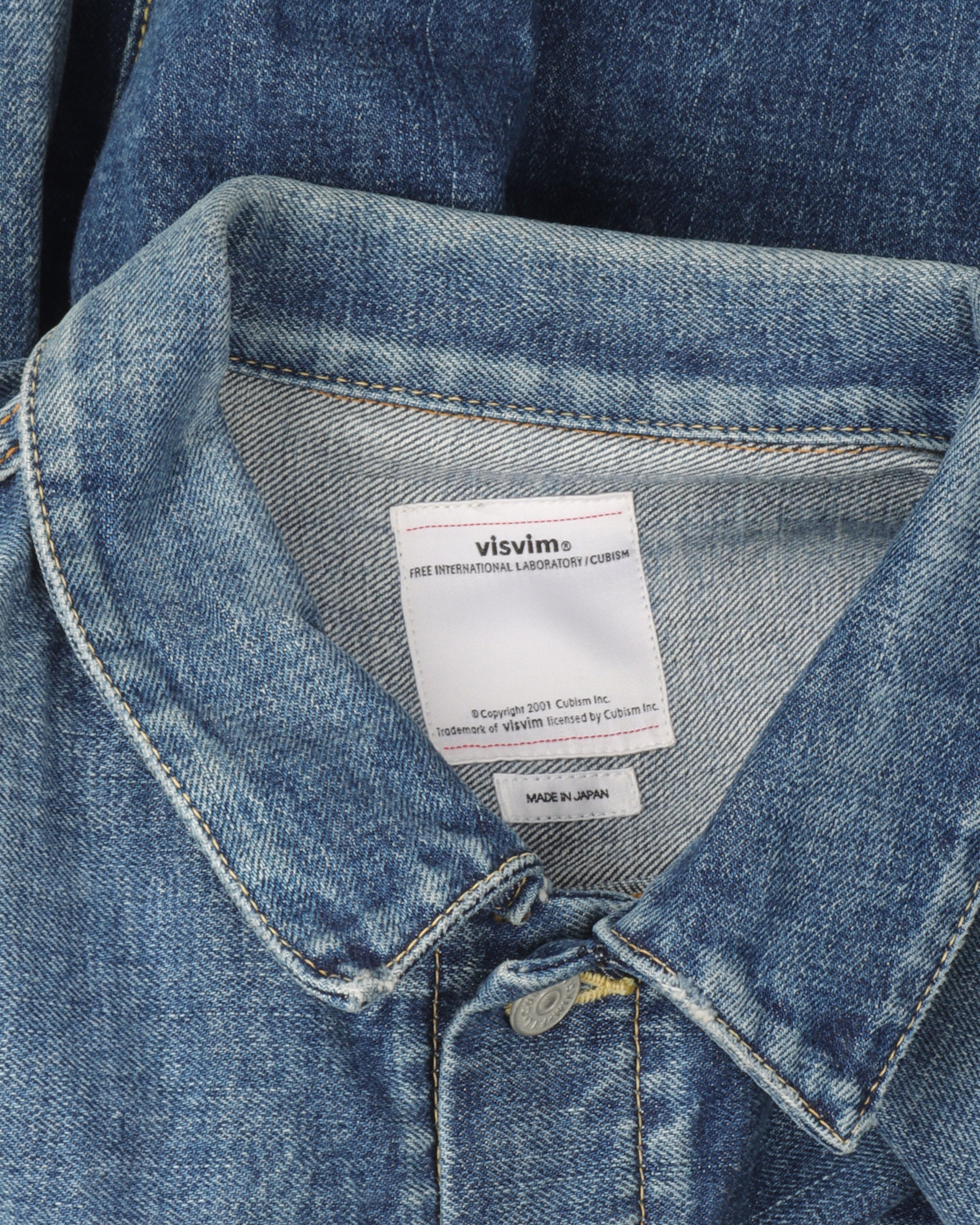 101 Denim Trucker Jacket for Men & Women - Vintage Style Distressed Denim Jacket with Button Front & Chest Pockets - Perfect for Casual Outfits, Streetwear & Layering in Fall & Spring