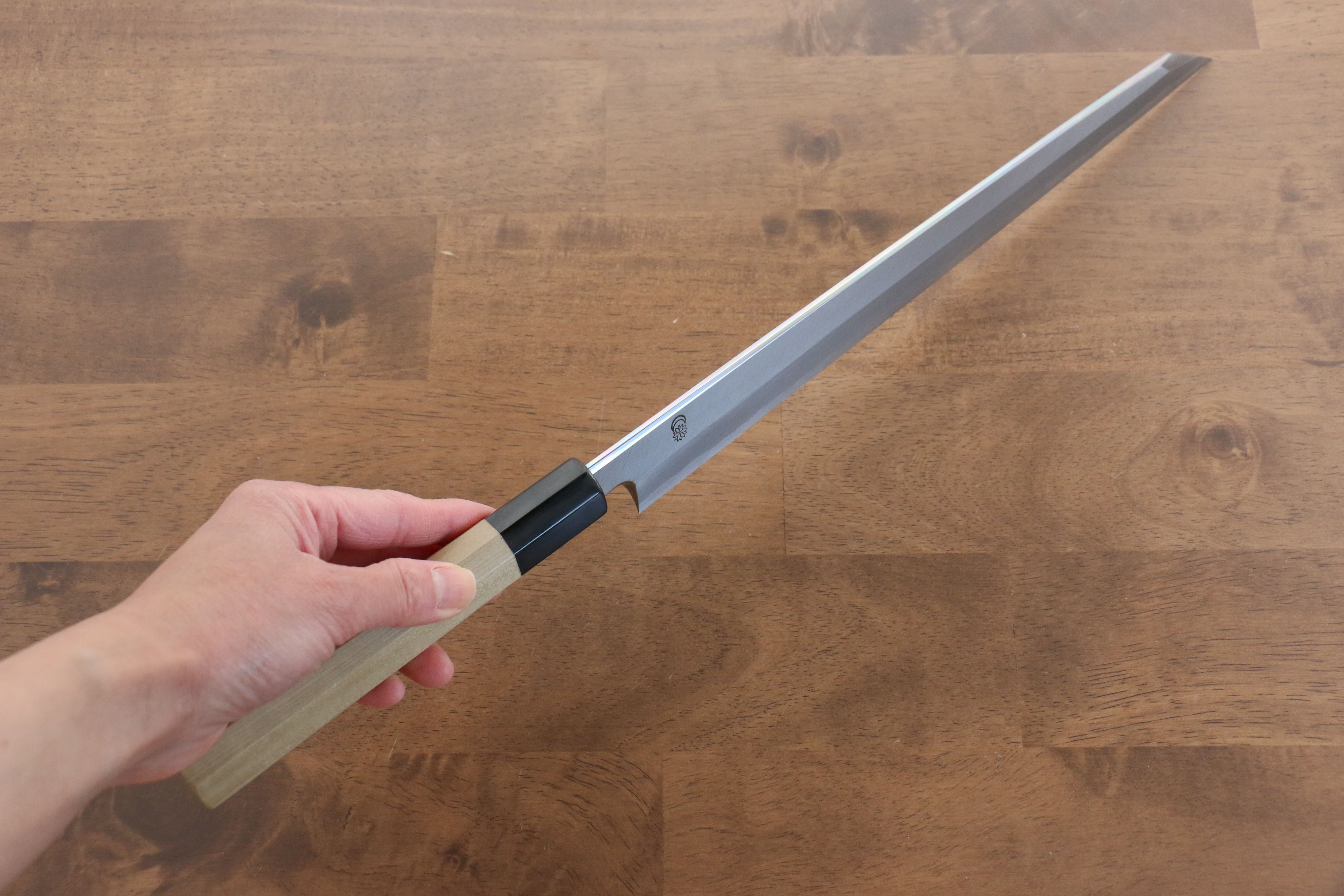 Premium Kikuzuki White Steel No.2 Kiritsuke Yanagiba Knife 300mm - Japanese Chef's Knife for Sushi, Sashimi & Precision Cutting - Magnolia Wood Handle - Professional Kitchen & Home Cooking Essential