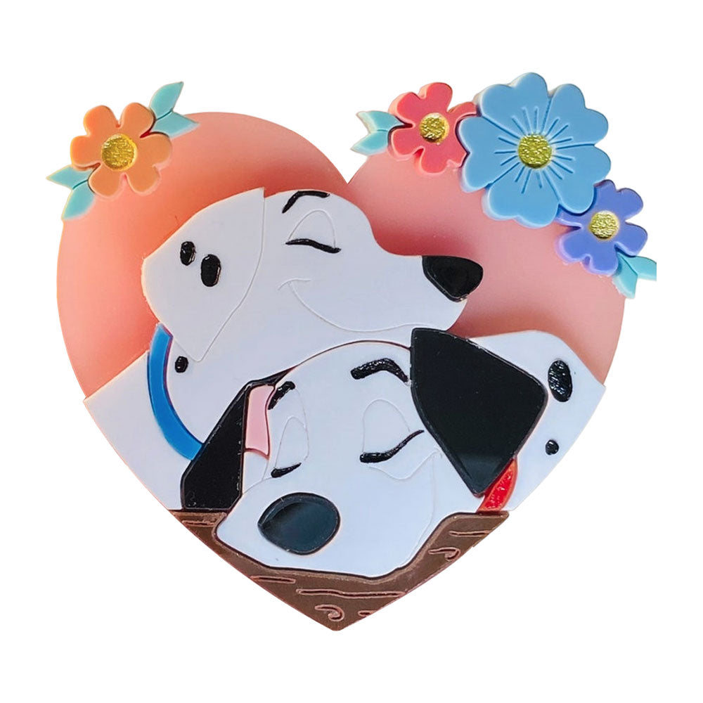 Cute Dalmatians Acrylic Brooch - Cartoon Animal Pin Badge for Jackets & Bags - Makokot Design Collection - Perfect for Gifts, Cosplay & Fashion Accessories