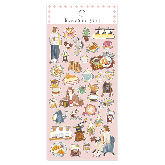 Honwaka Cafe Stickers - Premium Vinyl Decals for Coffee Lovers, Perfect for Laptops, Water Bottles & Notebooks - Great for Coffee Shop Decor & Gifts