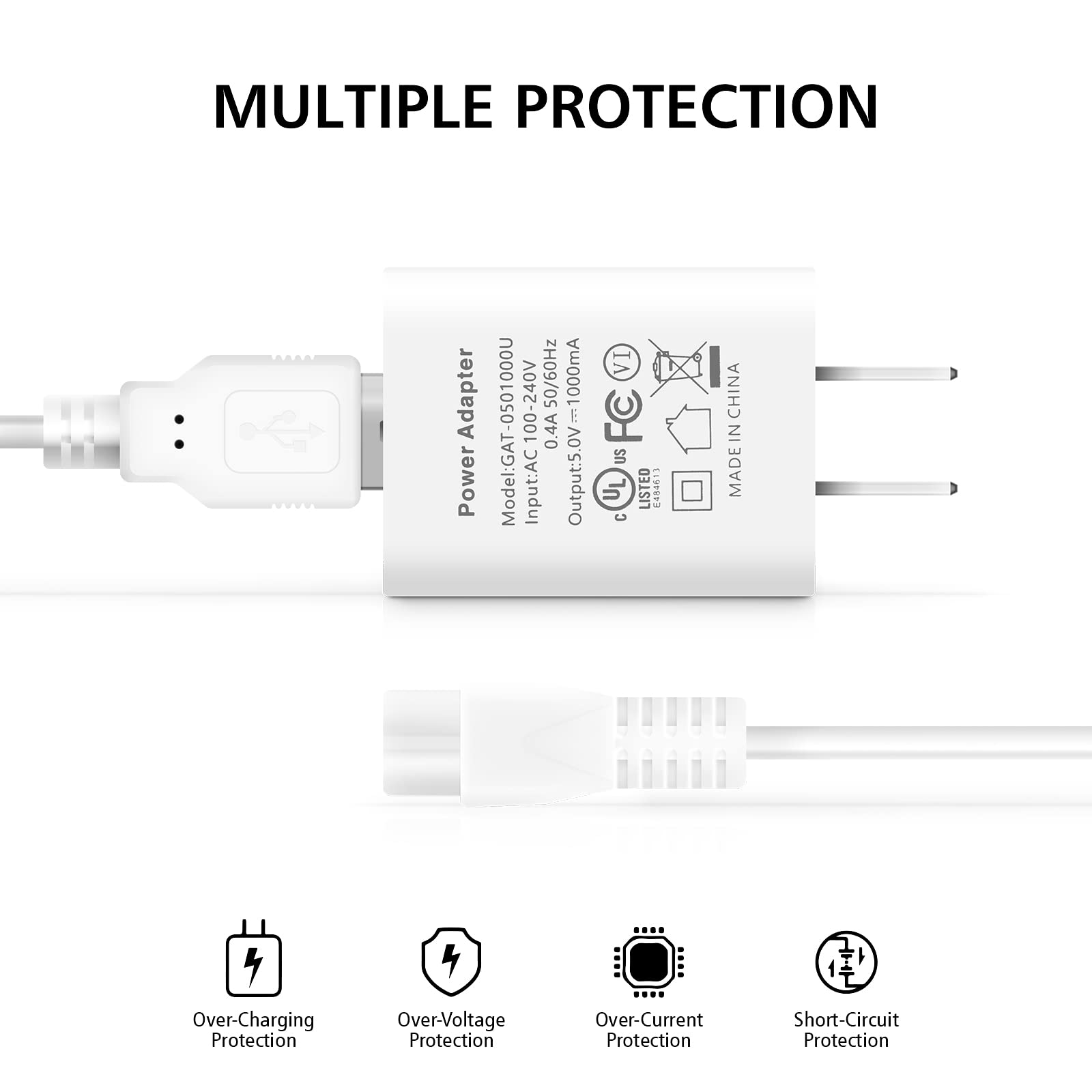 Original Title: USB Wall Charger, Charger Adapter, Replacement Adapter for PRITECH Electric Foot Callus Remover Machine (USB-1138 Replacement Adapter)    Optimized Title: PRITECH USB-1138 Replacement Wall Charger Adapter for Electric Foot Callus Remover - Fast Charging USB Power Adapter - Perfect for Home, Travel & Salon Use