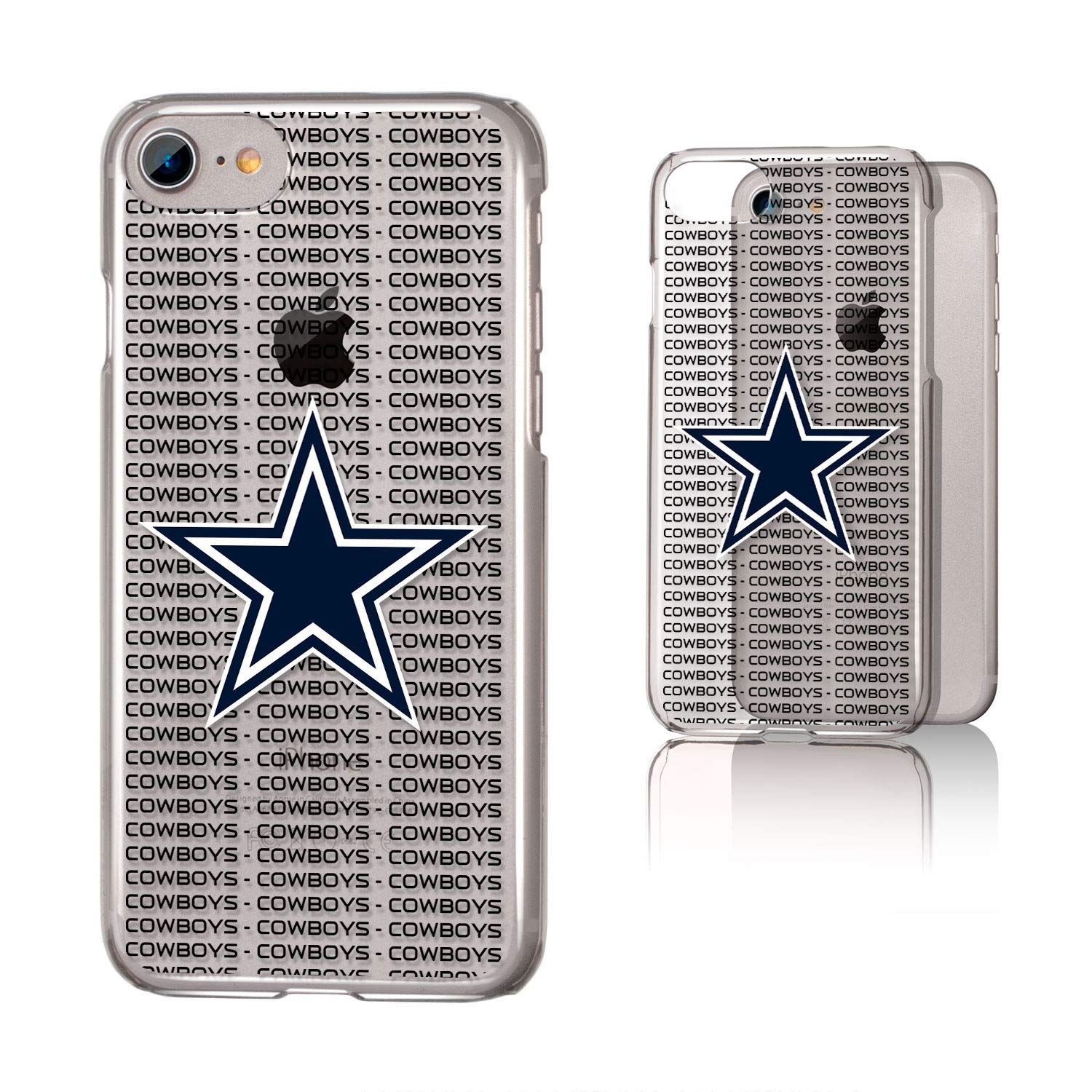 Dallas Cowboys iPhone Clear Case with Text Backdrop Design - Perfect for Game Day & Cowboys Fans