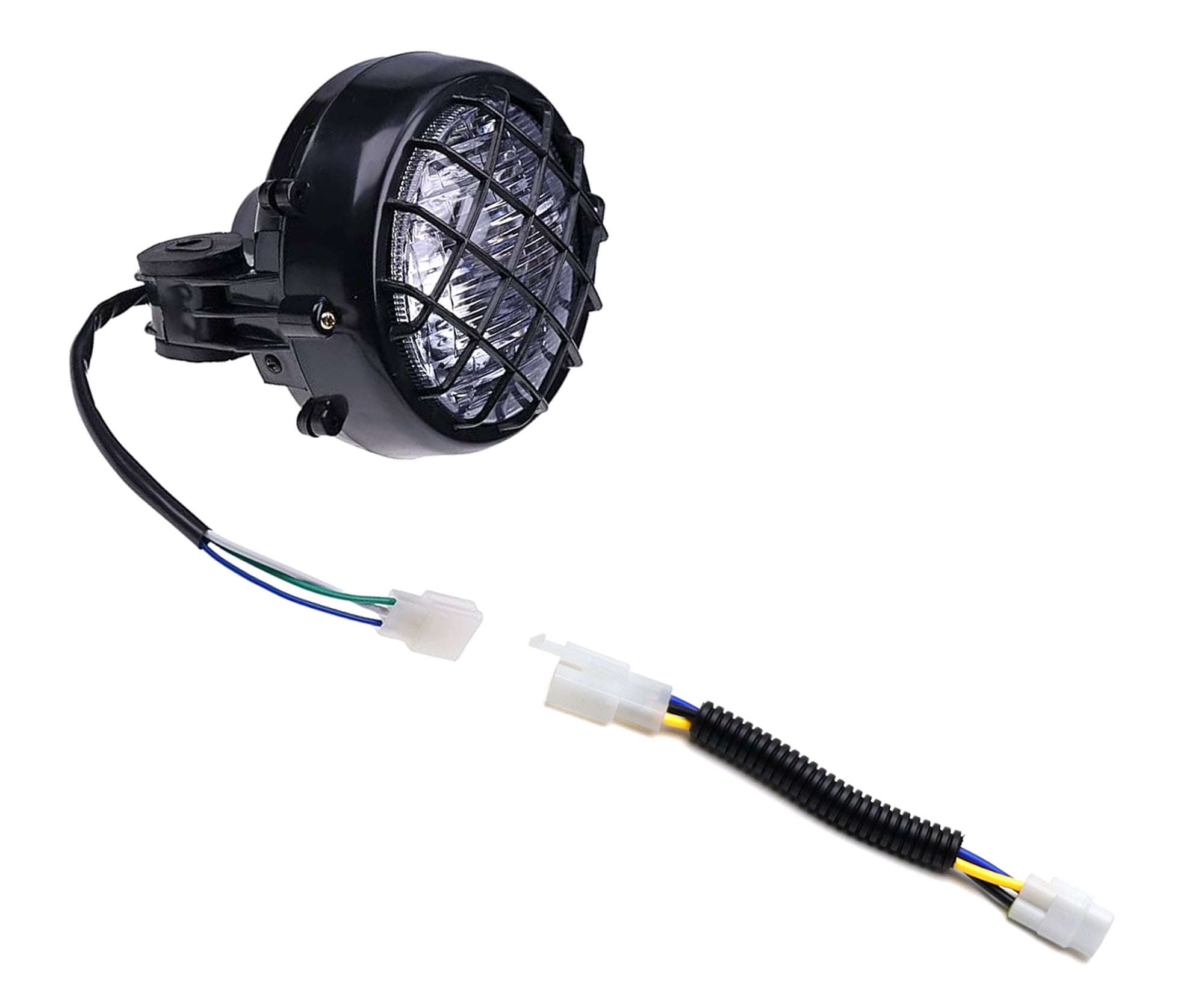 3 Pin Triangle Headlight Adapter Wiring Harness for Yamaha Banshee 2002 & Newer Models - Perfect for ATV Off-Roading & Night Trail Riding