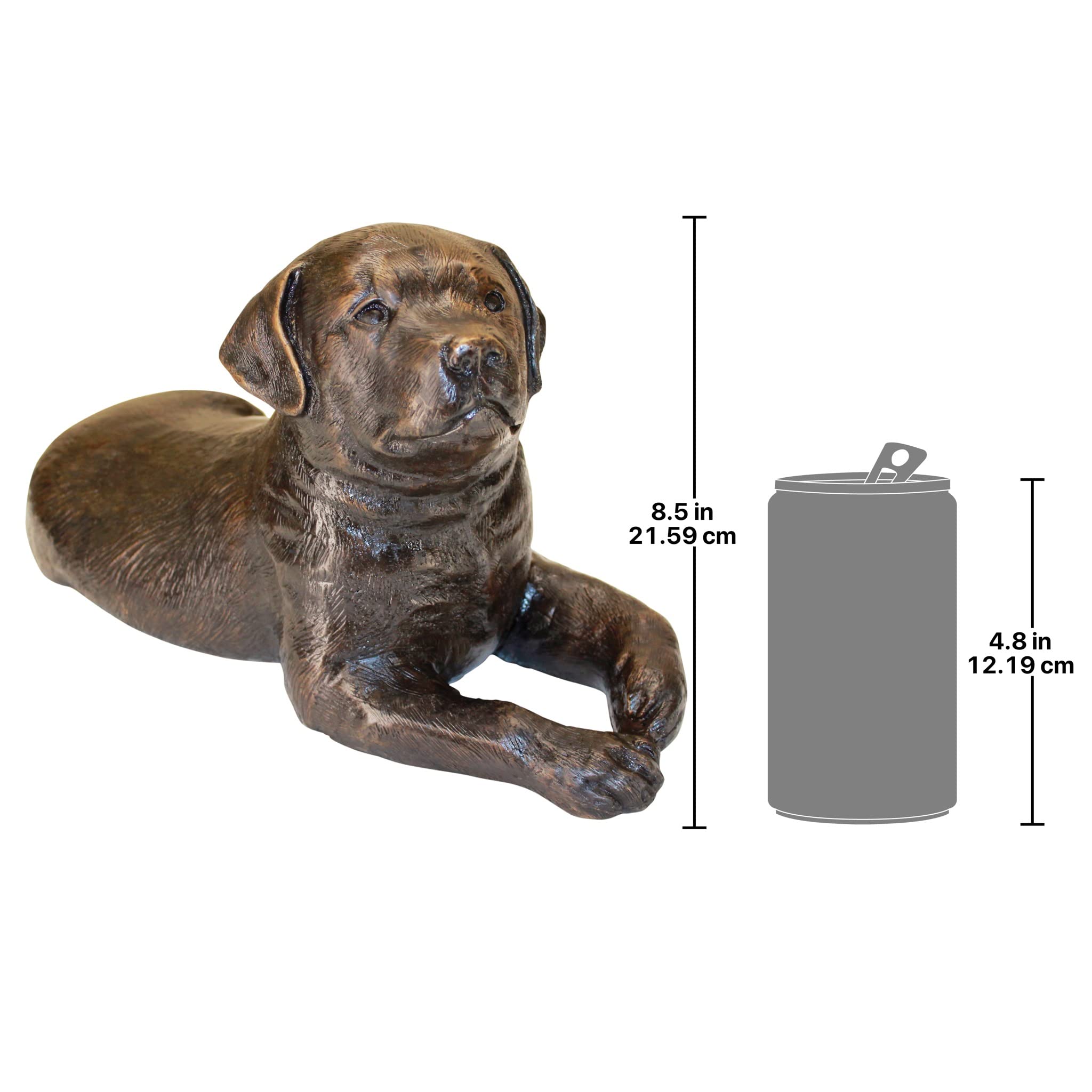 Design Toscano Labrador Puppy Dog Cast Bronze Garden Statue - Outdoor Decor for Patio, Lawn & Garden - Perfect Gift for Dog Lovers