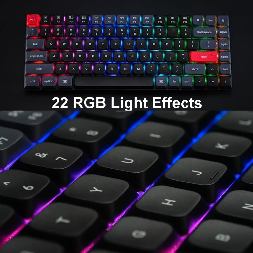 Keychron K3 Pro Ultra-Slim Wireless Mechanical Keyboard - Customizable QMK/VIA Programmable Macros, 75% Compact Layout with RGB Backlight, Low-Profile Gateron G Pro Switches & PBT Keycaps for Mac/Windows/Linux - Perfect for Gaming, Coding & Office Work