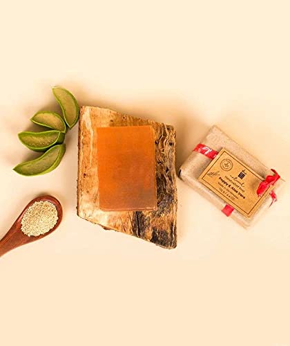 **Organic Poppy & Aloe Vera Handmade Transparent Soap – 125g, SLS-Free, Vegan, Natural Skincare for Sensitive Skin – Perfect for Daily Cleansing, Gifts & Spa Relaxation**