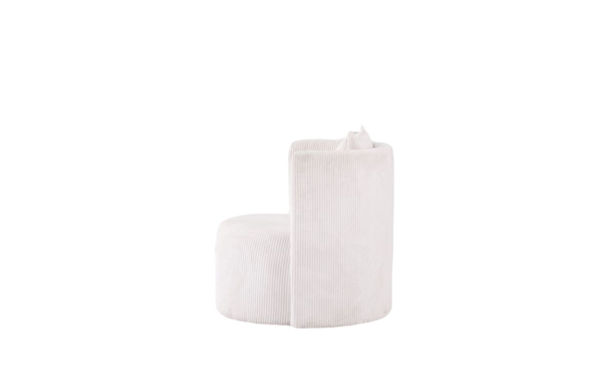 Modern White Accent Chair - Stylish Living Room & Bedroom Decor - Perfect for Reading Nook, Lounge Area & Home Office