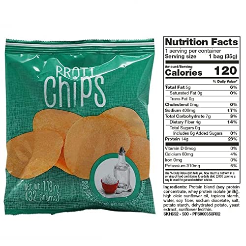 BariatricPal Proti Chips - Low Carb High Protein Snacks, 5 Flavor Variety Pack (35 Bags) | Keto Friendly, Gluten Free Diet Food for Weight Loss & Healthy Lifestyle | Perfect for Office, Gym or On-the-Go Snacking