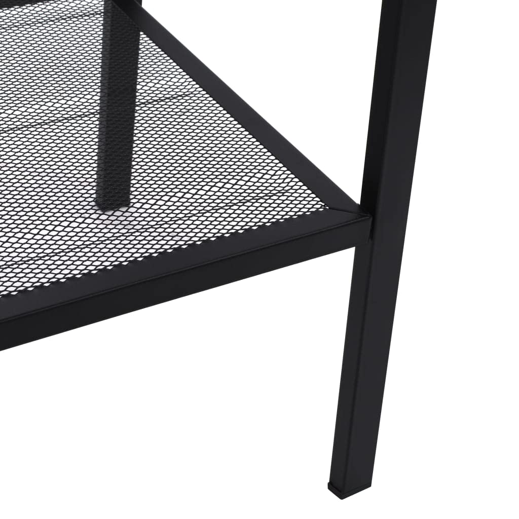 SKM 4-Tier Metal Ladder Bookcase in Black - Space-Saving Bookshelf for Living Room, Bedroom & Office Storage
