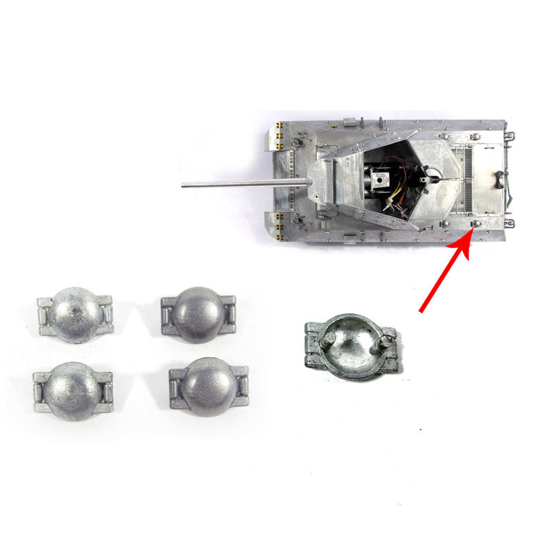 1/16 Scale M10 Destroyer Tank Metal Handrails & Tool Box - Front Hatches TK22 Multifunction Turret for Mato RC Tank - Durable Upgrade Parts for Model Tank Battles & Display