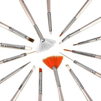 Professional Nail Art Brushes Set - 15PCS Acrylic Nail Painting Tools for Nail Design, Drawing & Polish | Perfect for Salon, Home Manicure & DIY Nail Art | Includes Fine Tip Brush & Detail Pen