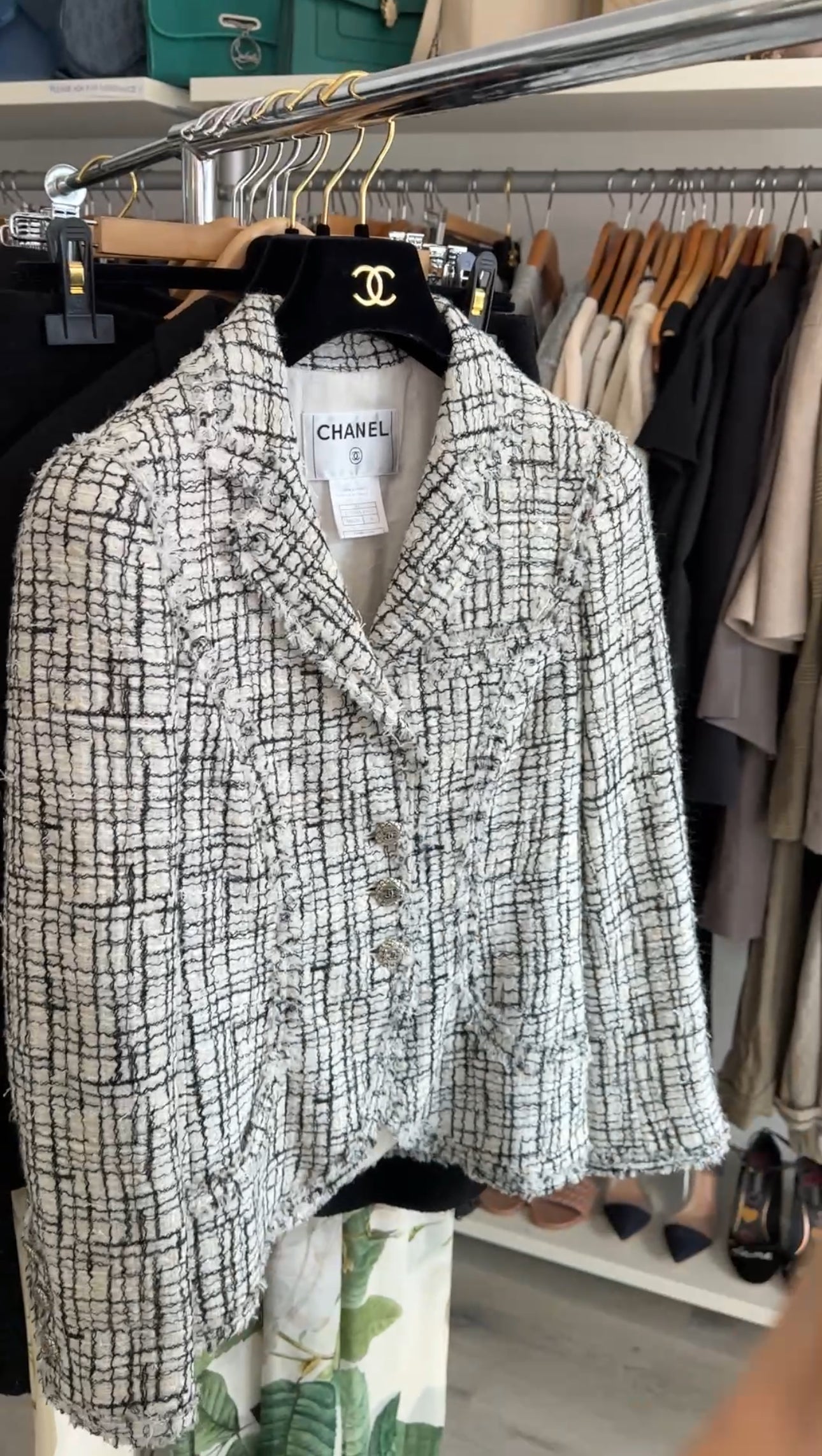 Chanel 06C Black and White Tweed Jacket with Silver Buttons - Size FR38 / US6 - Luxury Women's Outerwear for Office, Dinner Parties & Special Events