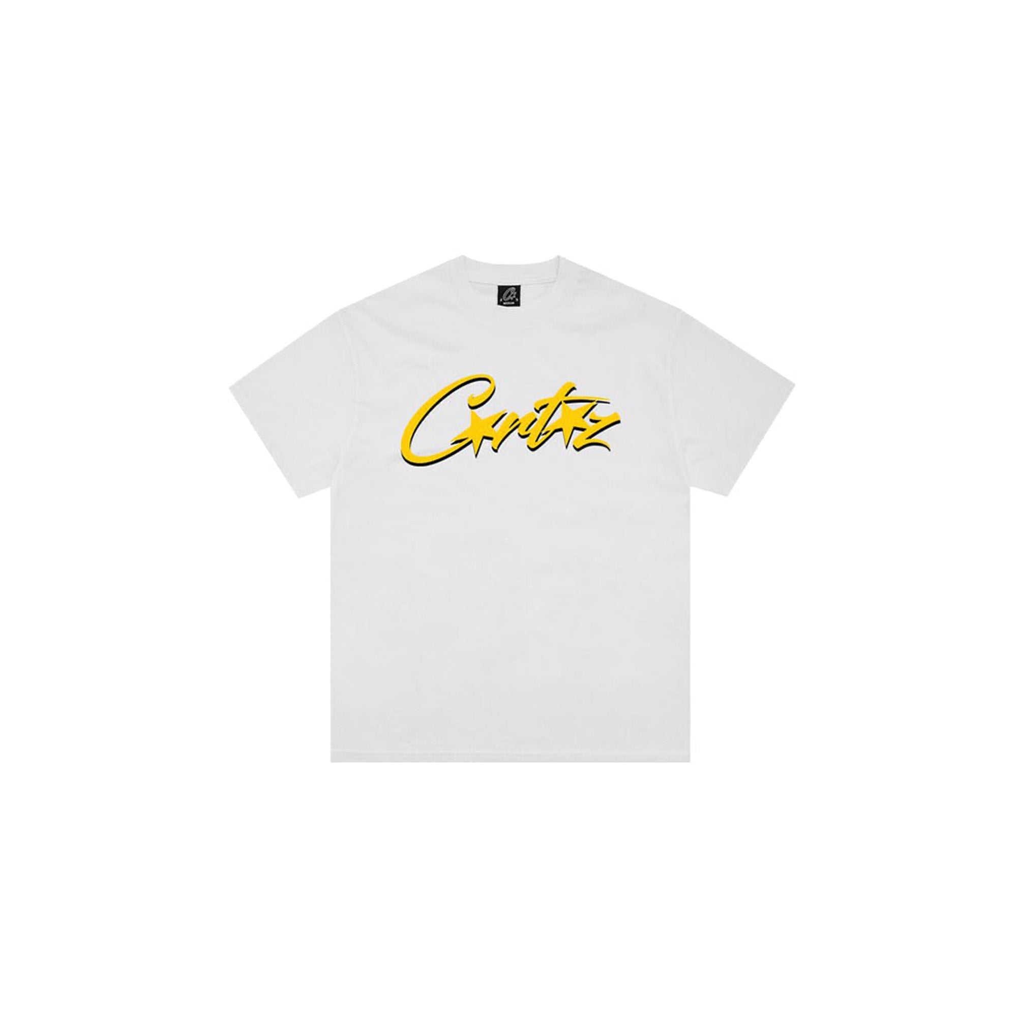 Corteiz OG Allstarz T-Shirt - White & Yellow | Streetwear Fashion, Hip Hop Style, Urban Casual Wear for Men & Women