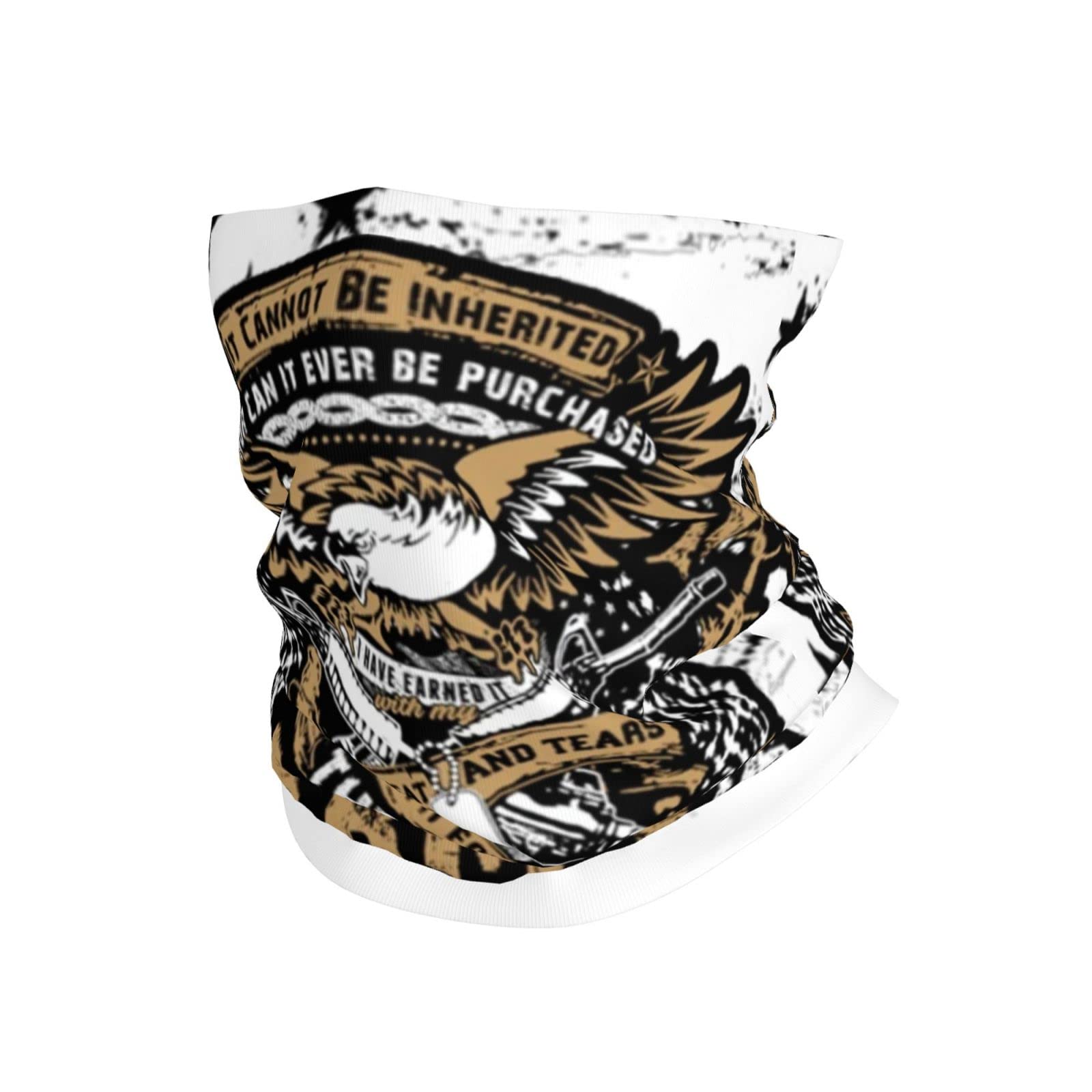 Army Veteran Neck Gaiter Face Mask - Breathable Balaclava & Bandana Scarf for Men & Women - Outdoor Sports, Hiking, Cycling, Motorcycle Riding, Skiing Protection