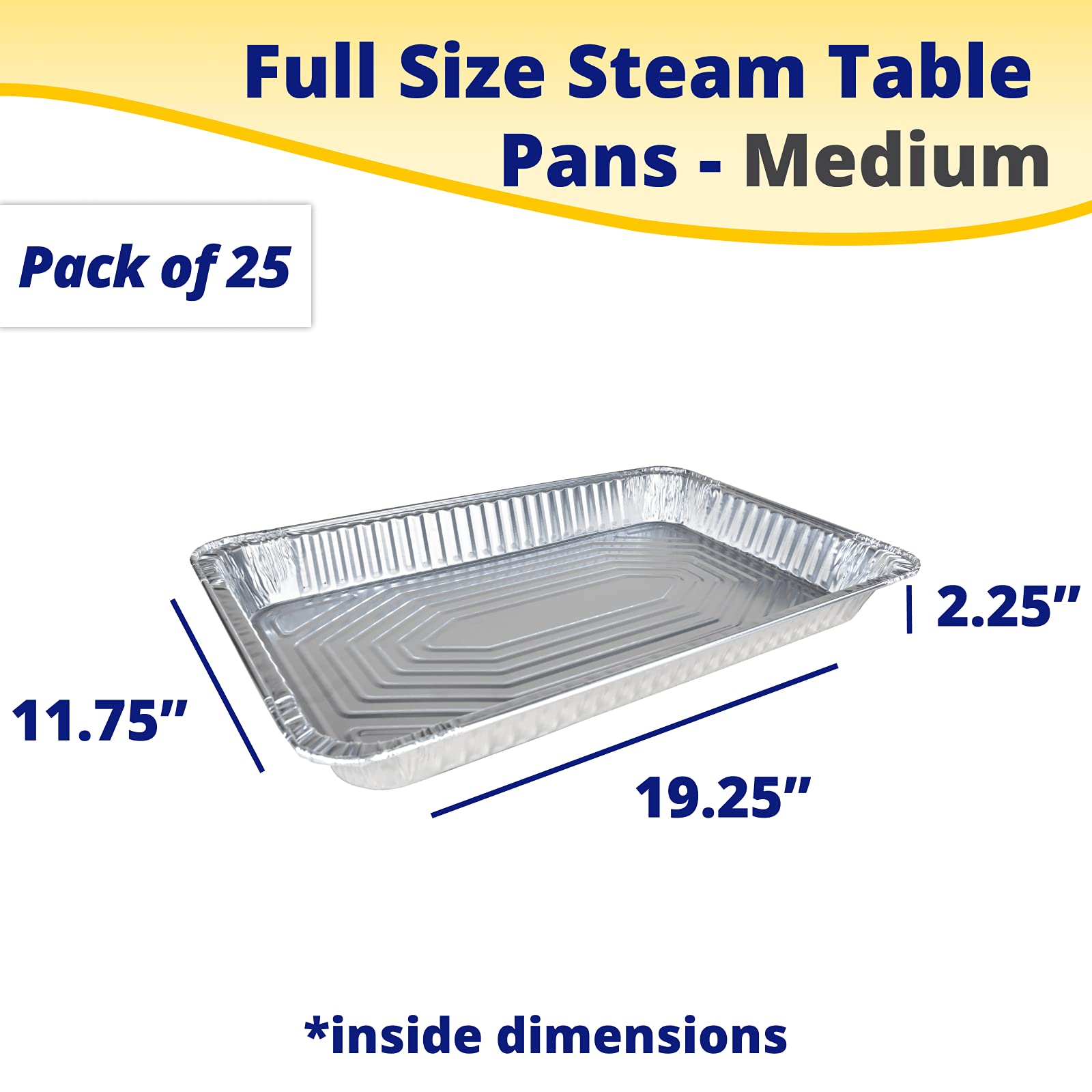 IDL Packaging Full Size Aluminum Steam Table Pans - Medium, 21
