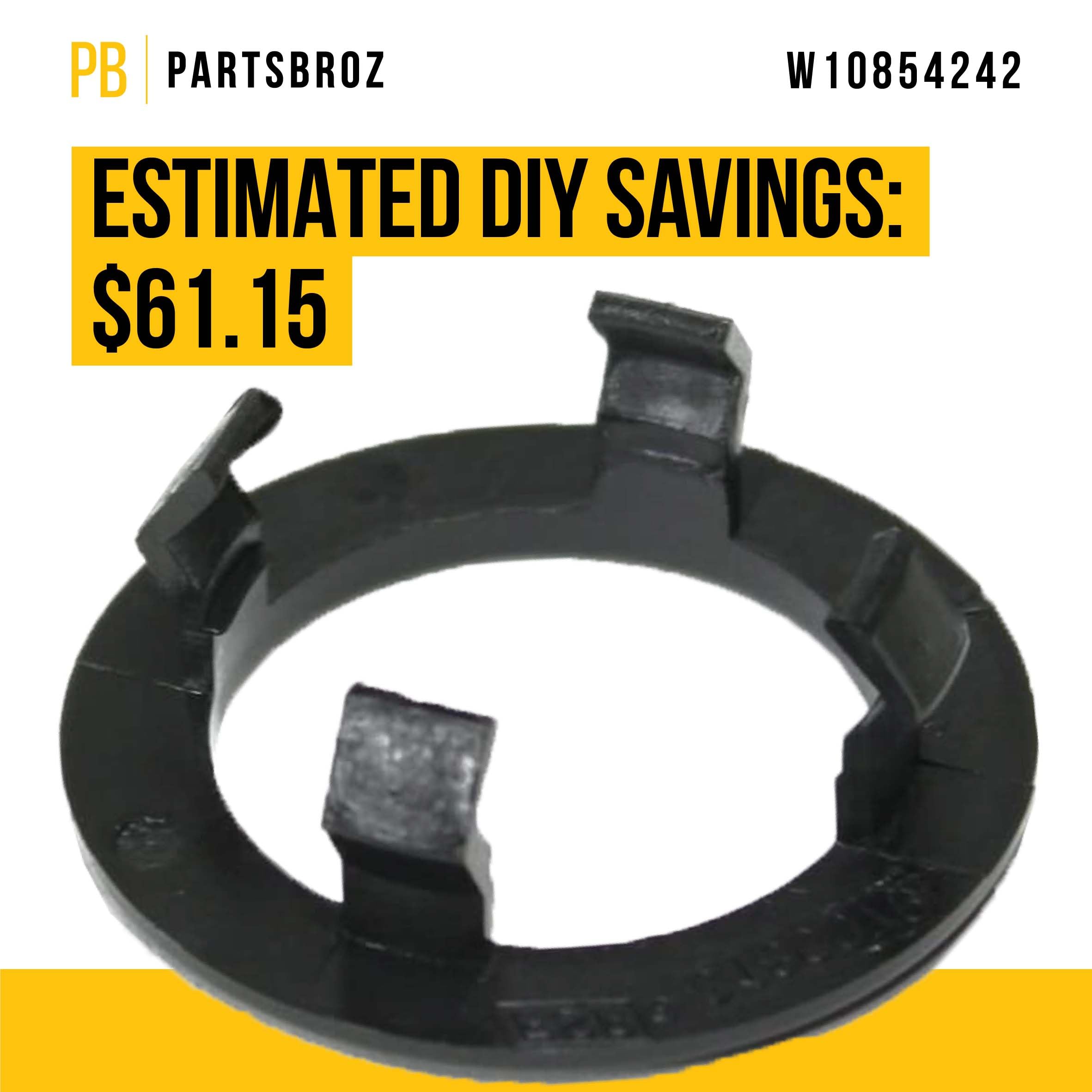 PartsBroz W10854242 Knob Skirt Grommet - Compatible with Whirlpool & KitchenAid Cooktop Range Oven - Replaces AP5989763, 3180079, 2180079, 4378126, PS11731279 - Perfect for Stove Control Panel Repair & Replacement