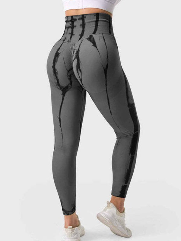 ZASUWA Women's Unique Hot Tie Dye Scrunch Butt Lifting Leggings - High Waisted Yoga Pants for Workout, Running & Gym