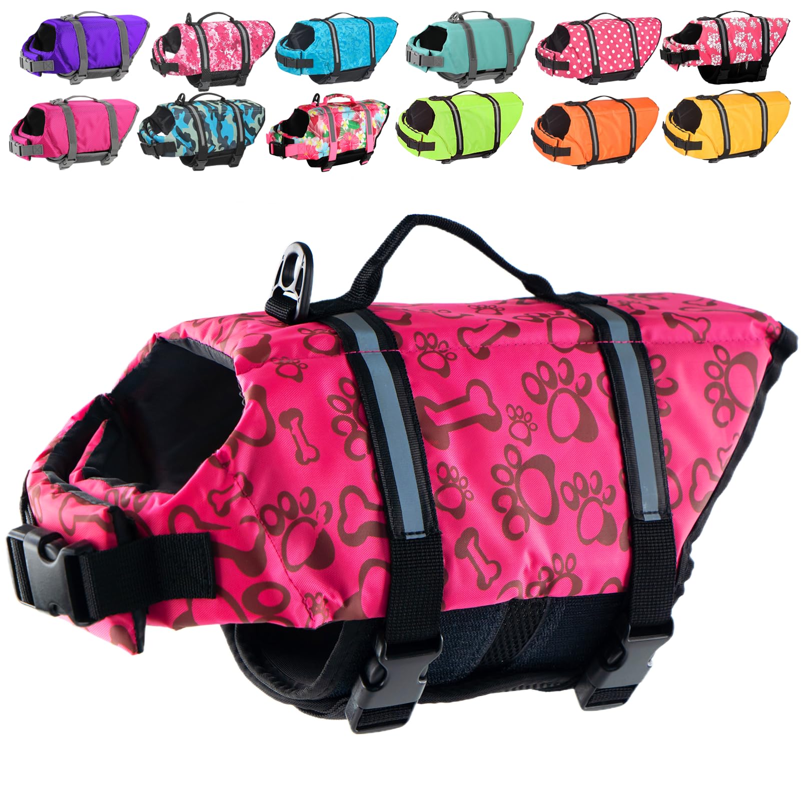 Doglay Dog Life Jacket - Adjustable Buoyancy Vest for Swimming & Boating | Reflective Safety Strips for Small, Medium & Large Dogs | Perfect for Pool, Beach & Water Activities
