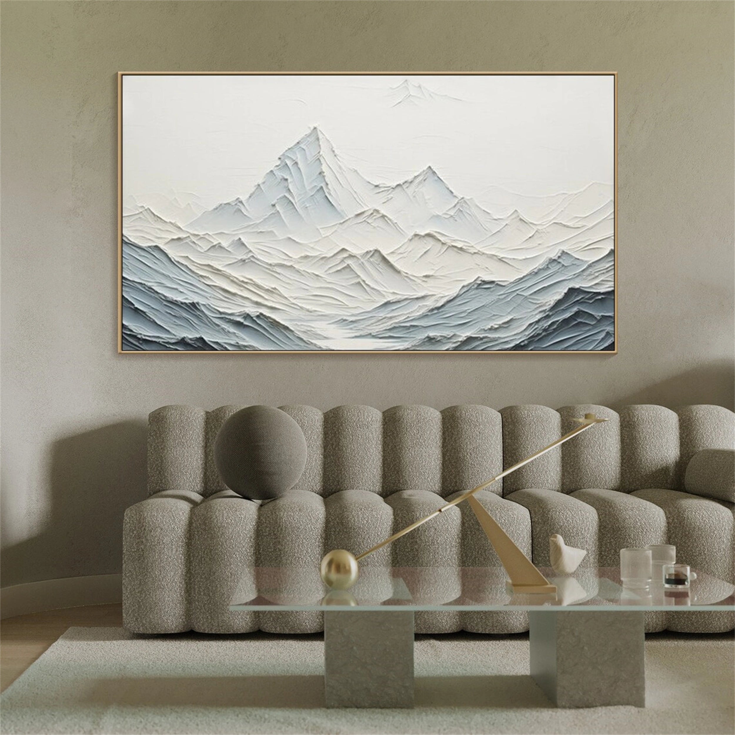 Minimalist Textured Plaster Art Painting - Abstract Wall Decor for Living Room, Bedroom & Office | #MM125