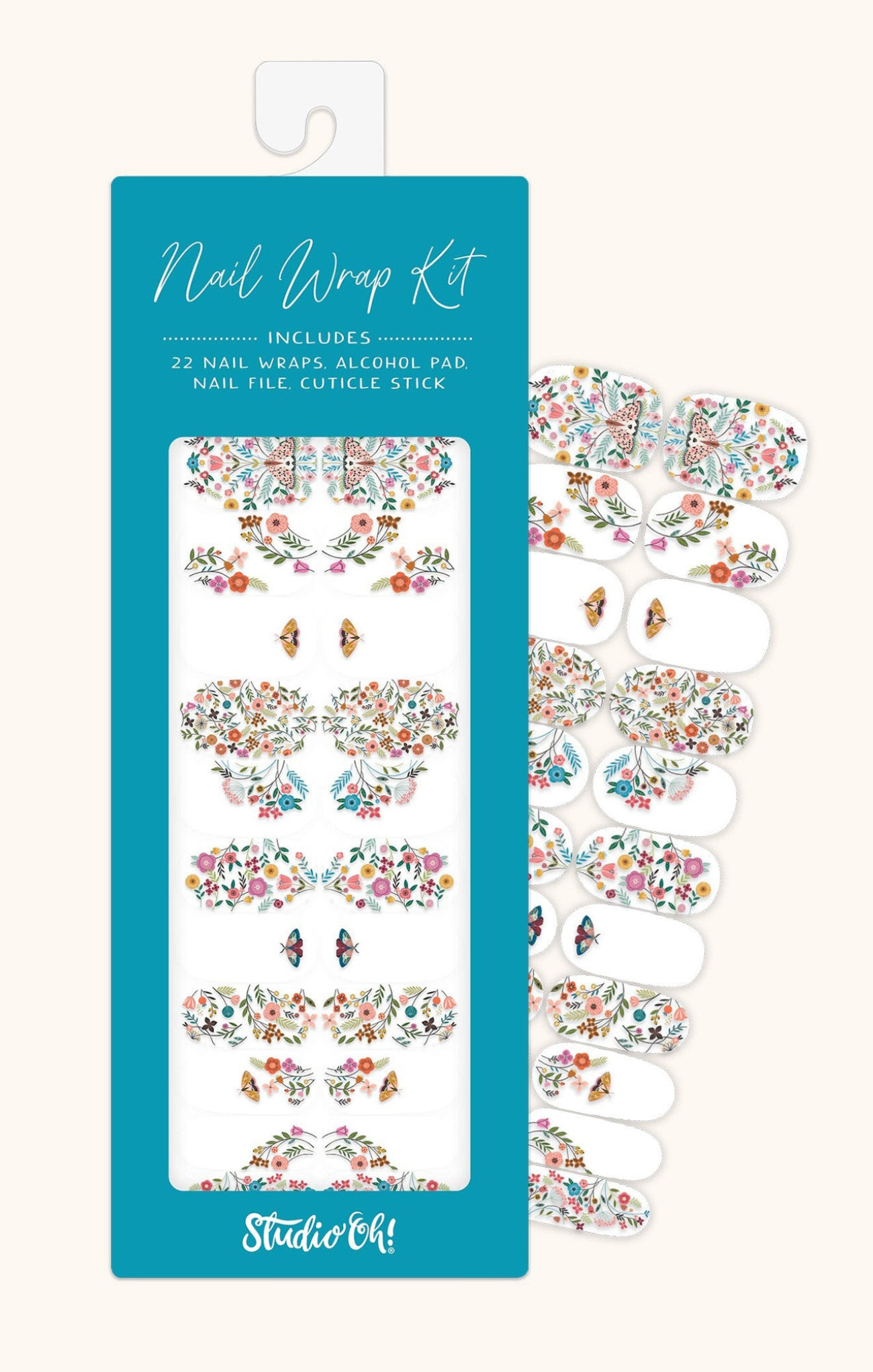 Premium Nail Wrap Kit with 24 Designs - DIY Gel Nail Stickers for Salon-Quality Manicures at Home | Perfect for Parties, Weddings & Everyday Wear