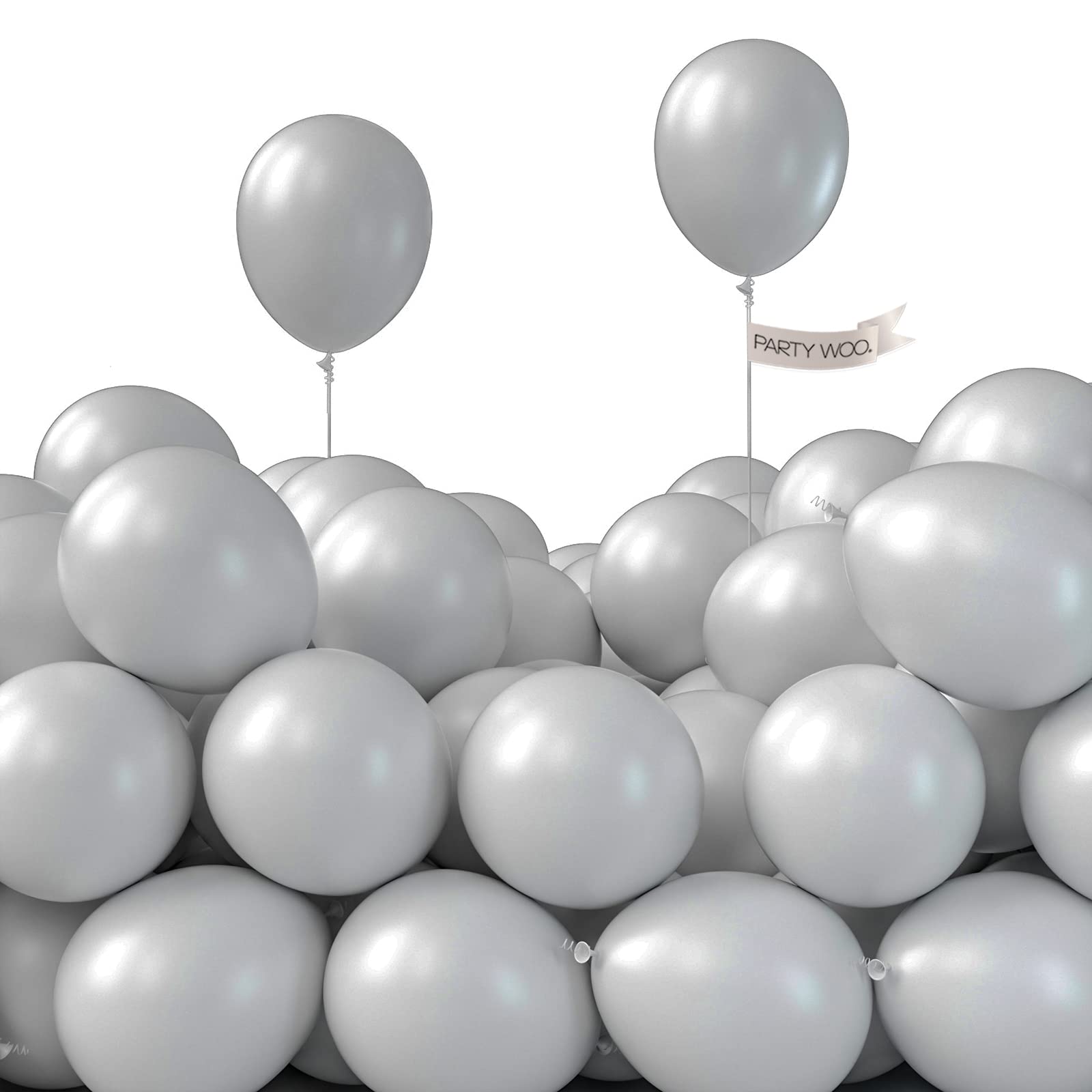 50-Pack 5 Inch Matte Gray Balloons for Party Decorations - Perfect for Balloon Garlands, Arches, Birthday Parties, Weddings & Baby Showers (Premium Quality, Latex, Gray-Y71)