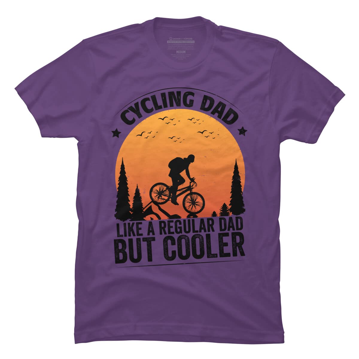 Design By Humans Men's Cycling Dad Like A Normal Dad But Cooler Graphic T-Shirt - Cool Father's Day Gift for Cycling Enthusiasts - Perfect for Bike Rides, Father-Son Activities & Casual Wear