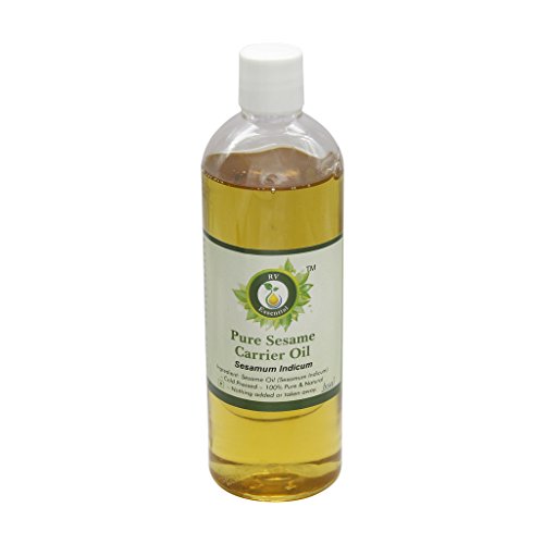 Pure Cold Pressed Sesame Carrier Oil 200ml - 100% Natural Sesamum Indicum for Hair, Skin & Massage - Organic Unrefined Cooking Oil for Aromatherapy & DIY Beauty