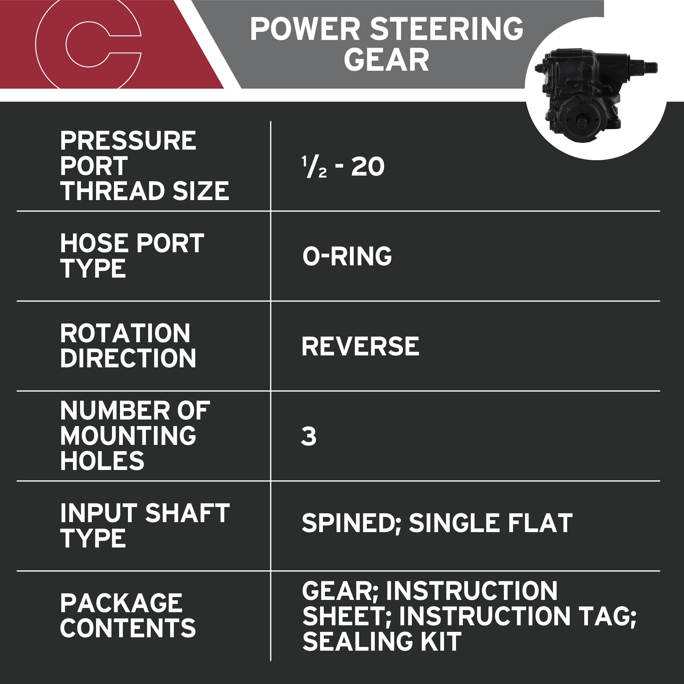 Cardone 27-7569 Remanufactured Power Steering Gear - Compatible with Select Vehicles | OE Quality Renewed Steering Rack | Perfect for Smooth Handling & Precise Control in Daily Driving & Off-Road Use