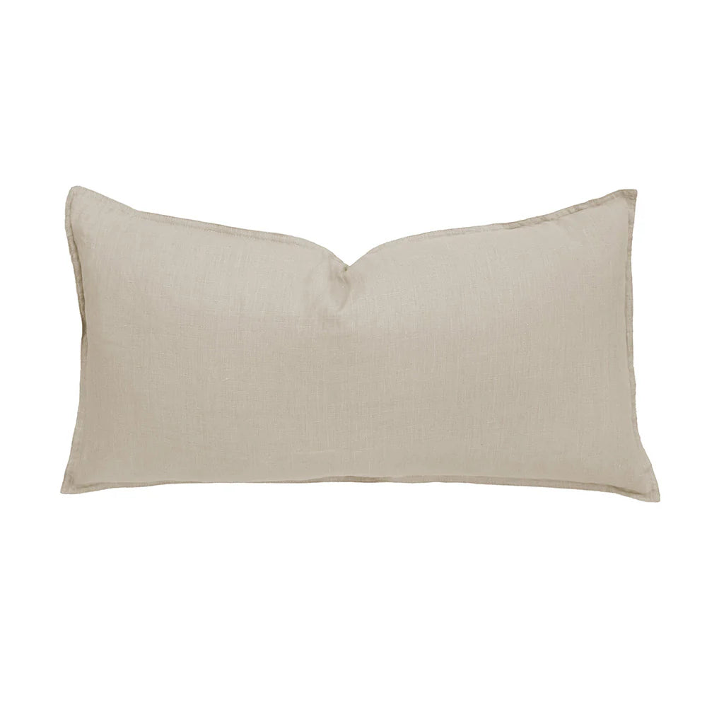 Bambury Pebble Linen Long Rectangle Cushion Cover 30 x 60cm - Soft Decorative Throw Pillow for Sofa, Bed, or Outdoor Patio Furniture