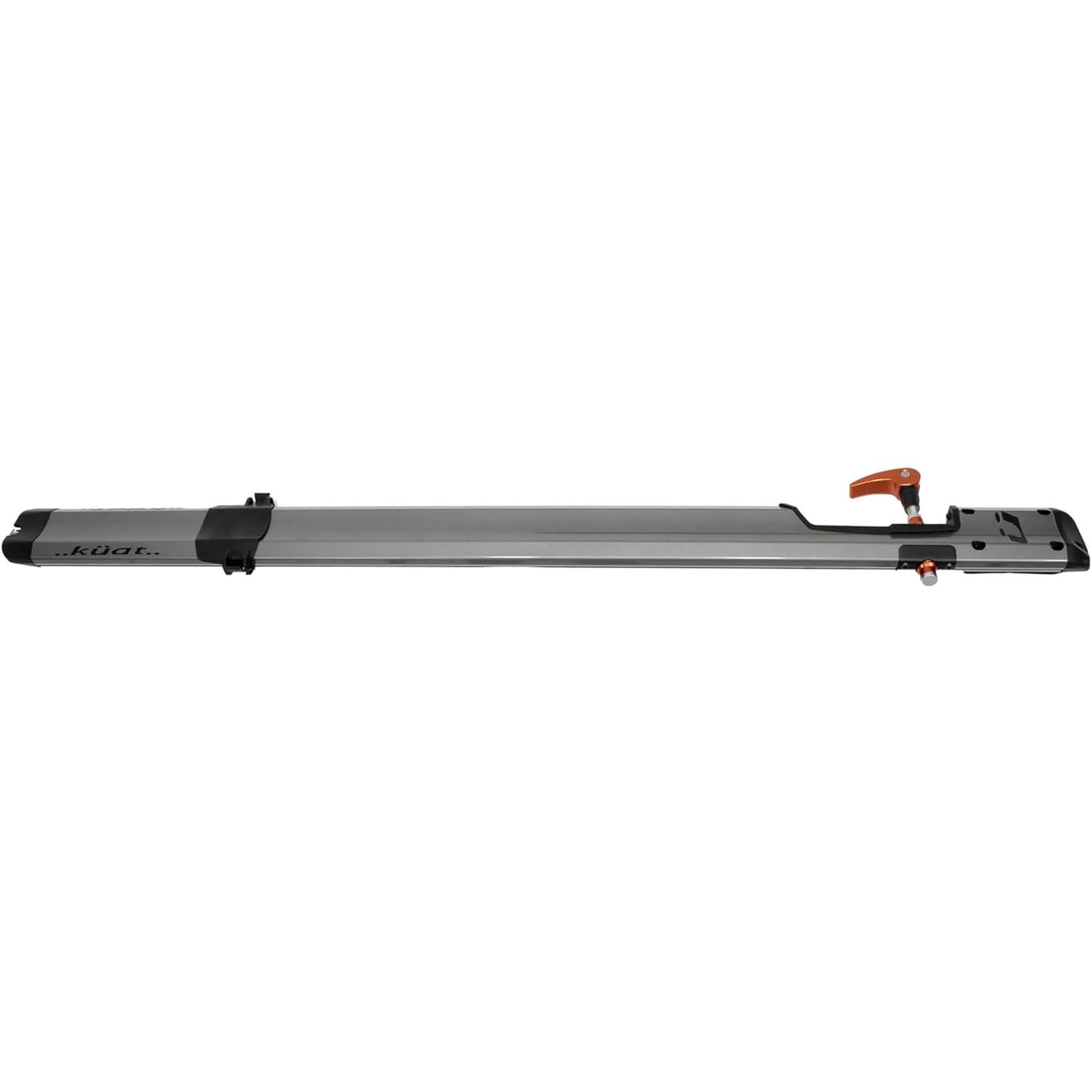 KUAT Trio Fork Mount Bike Roof Rack - Secure & Durable 1-Bike Carrier with Integrated Cable Lock, Sliding Rear Tire Strap & Adapters (Metal Gray & Orange) | Perfect for SUVs, Sedans & Outdoor Adventures