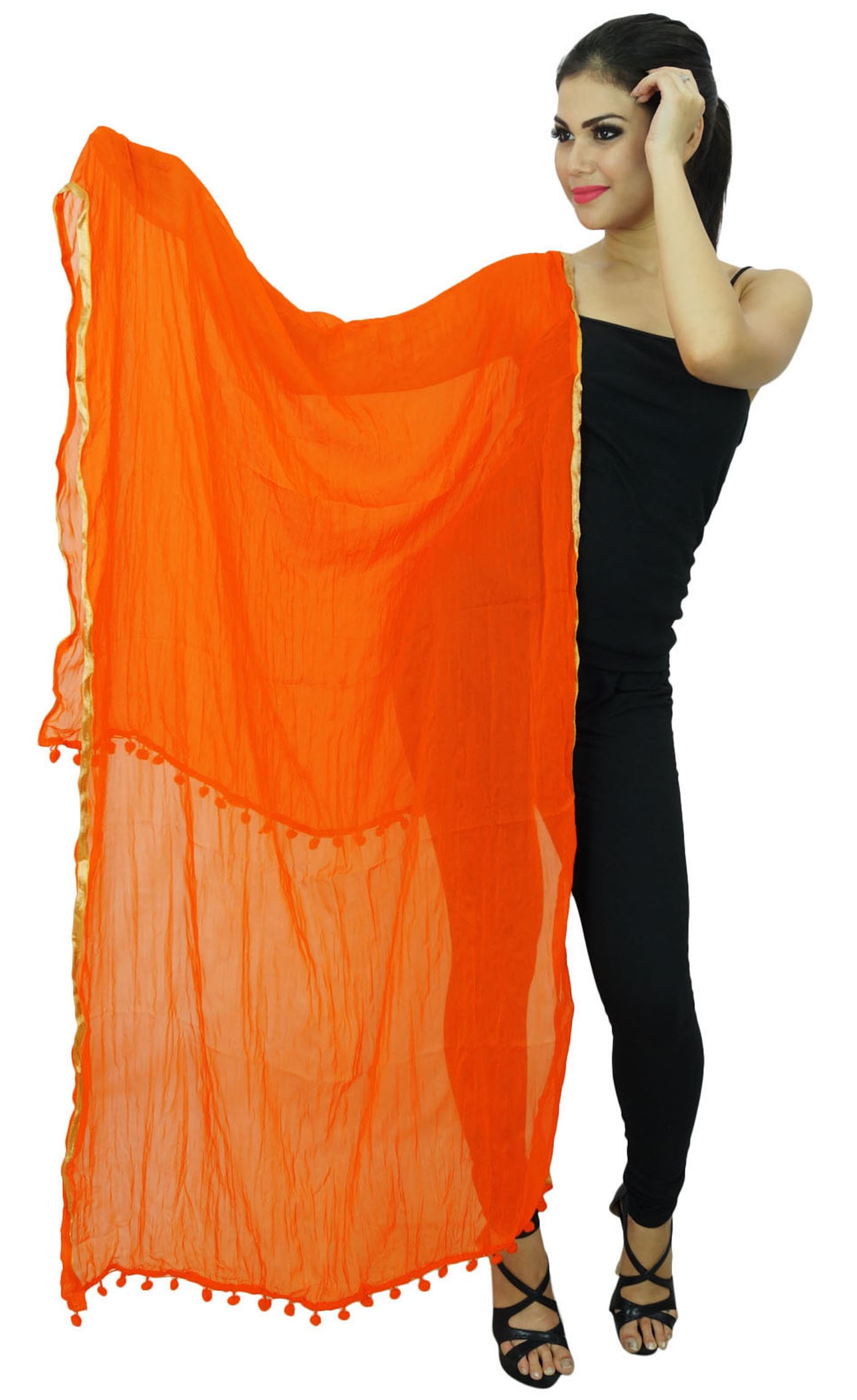 Chiffon Indian Scarves for Women - Elegant Stole & Dupatta for Gifting