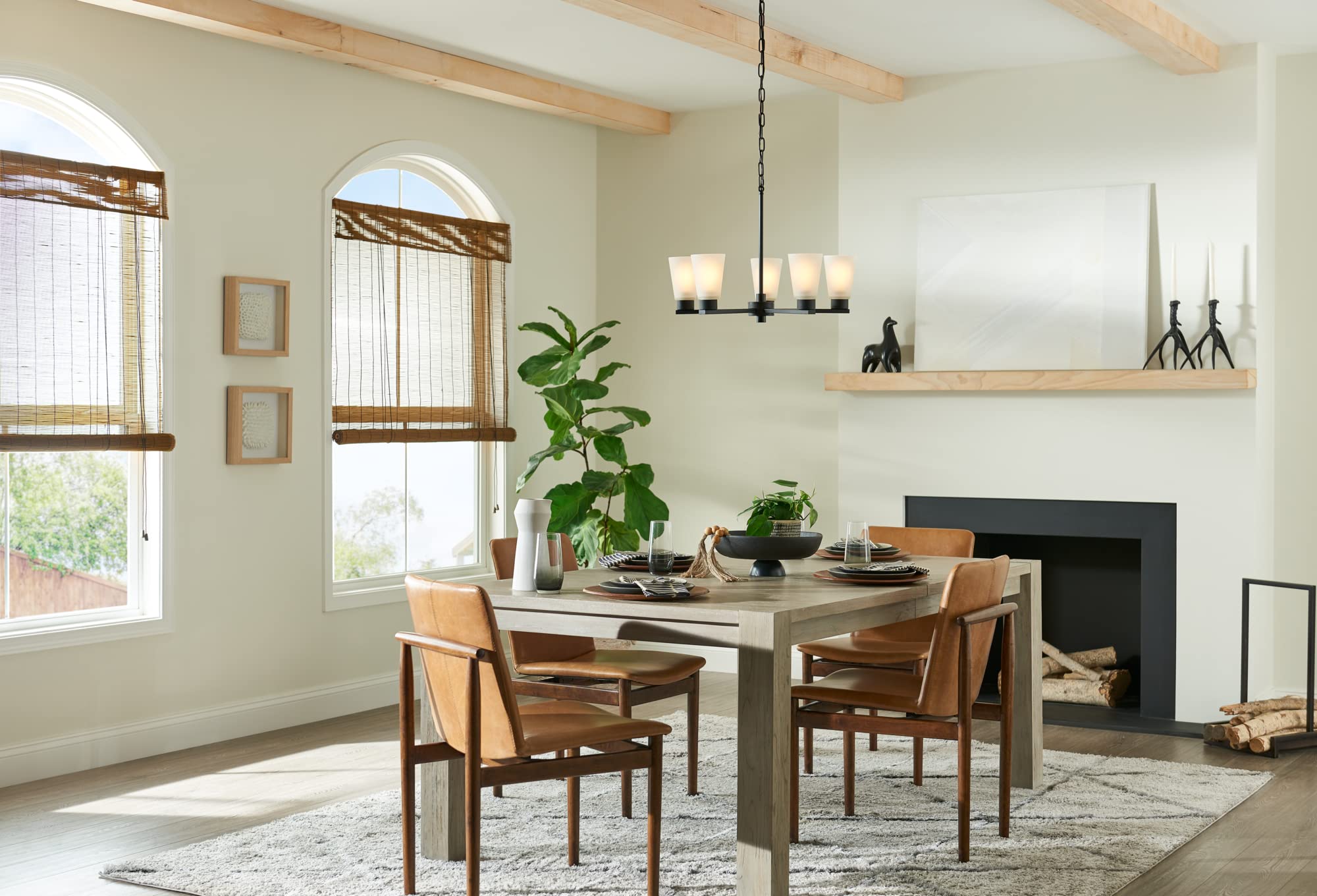 Kichler Stamos 5-Light Modern Black Chandelier - 24