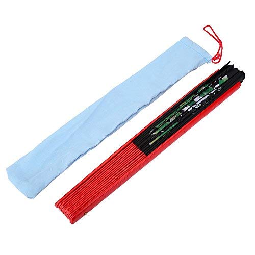 Traditional Chinese Bamboo Tai Chi Fan - Large Foldable Hand Fan for Kung Fu, Martial Arts, Wushu Dance Practice & Training - Silk Rave Fan with Right Hand Grip (Black) | Perfect for Tai Chi Exercises, Kung Fu Training, Dance Performances & Summer Cooling