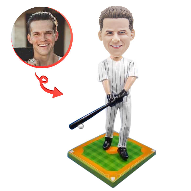 Personalized Baseball Player Batting Bobblehead - Custom MLB Bobblehead Figurine for Fans & Collectors | Perfect for Sports Decor, Gift Giving & Memorabilia Display