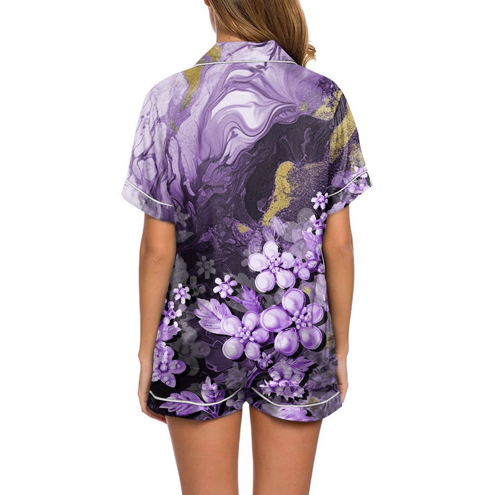 Women's 4th of July Pajama Sets 2024 - Summer Casual Short Sleeve Two-Piece Sleepwear with Chest Pocket | Perfect for Independence Day Celebrations & Cozy Nights