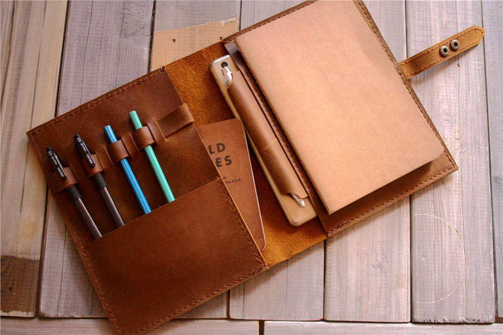Handmade A5 Leather Sketchbook Cover - Premium Vegan Leather Journal Cover for Artists & Writers - Perfect for Sketching, Drawing & Note-Taking