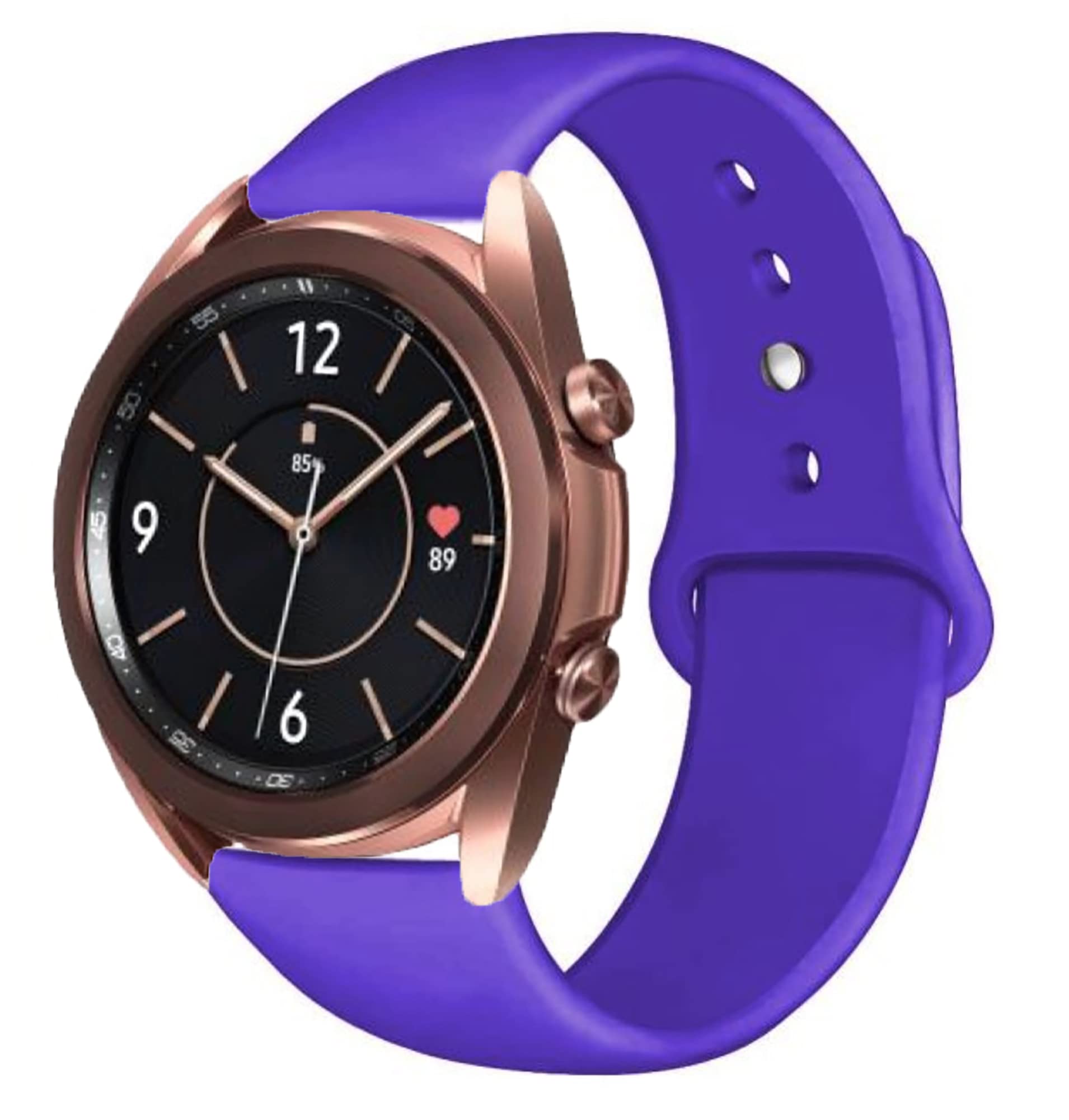 Samsung Galaxy Watch Active/Active 2/Watch 3 Bands 41mm - 20mm Soft Silicone Sport Replacement Strap (Royal Blue) - Compatible with Handygear - Perfect for Workouts, Running & Daily Wear