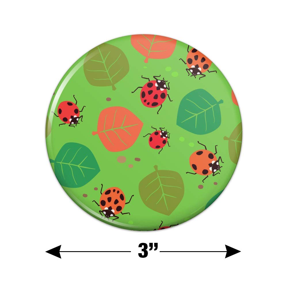 Ladybugs and Leaves Pattern Kitchen Fridge Magnets - Cute Decorative Refrigerator Magnets for Home, Office & Dorm - Perfect for Holding Notes, Photos & Reminders