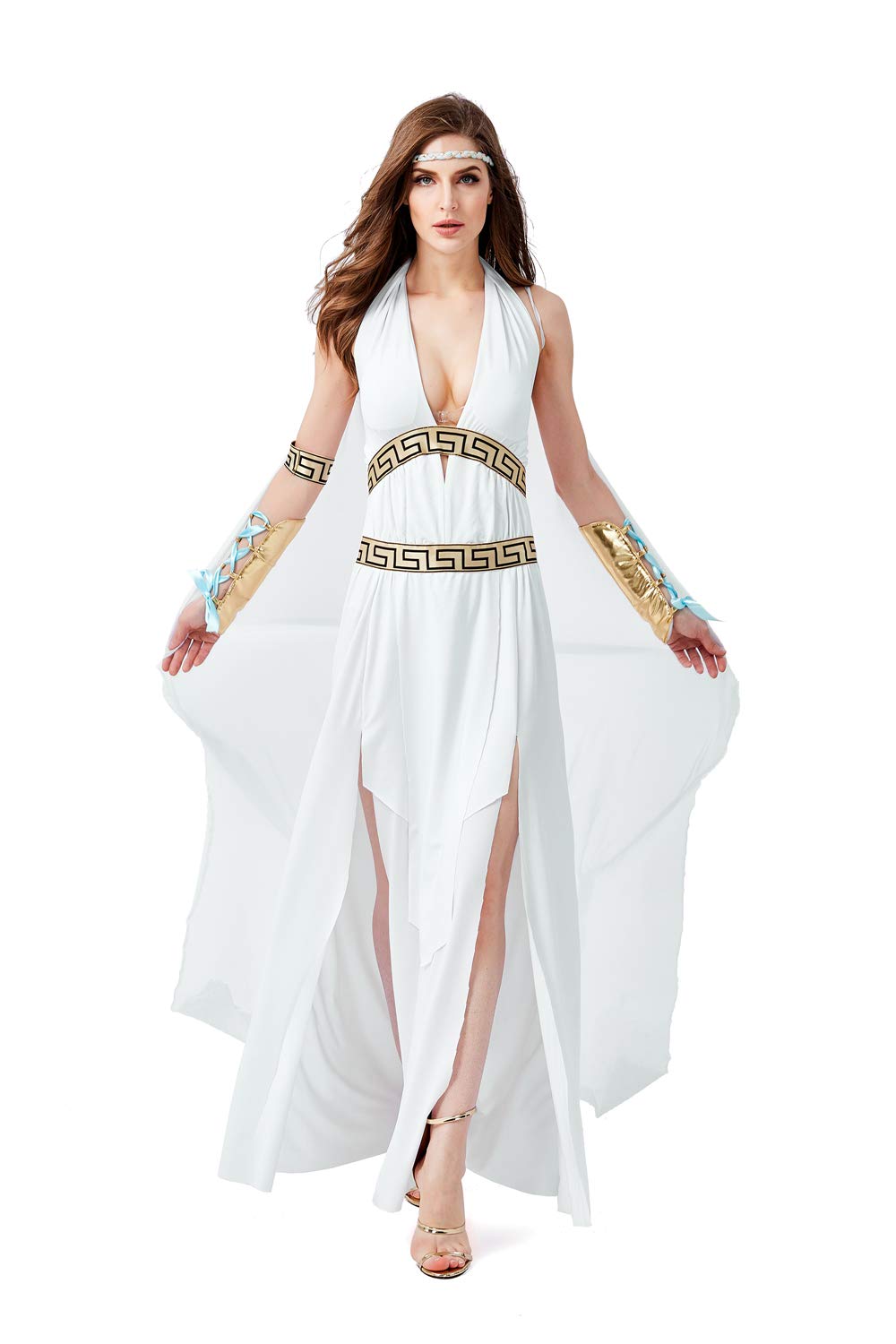 Greek Goddess Costume for Halloween & Cosplay - Women's Dress for Parties & Role Play
