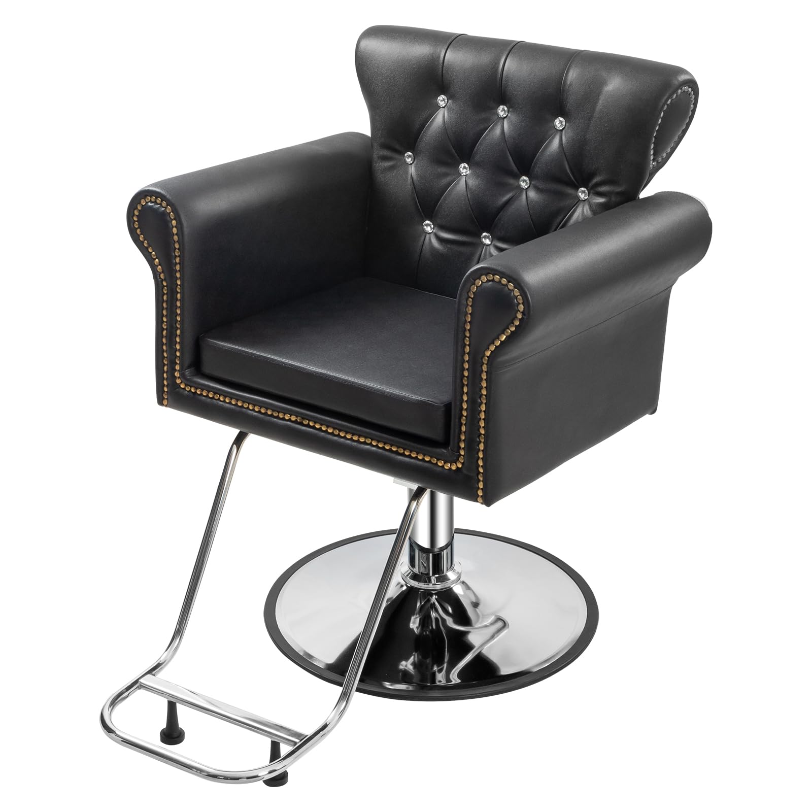Professional Black Reclining Barber Chair - Adjustable Salon & Spa Chair for Hair Stylists, Shampoo & Tattoo Services | Multi-Functional Beauty Equipment for Barber Shops, Salons & Spas | Perfect for Haircuts, Coloring, Shampooing & Tattoo Sessions