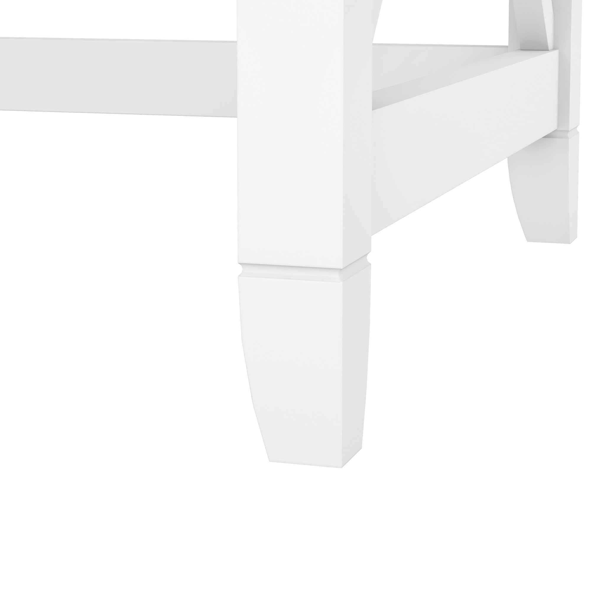 Bush Furniture Key West 60W Modern Farmhouse L-Shaped Desk - Pure White & Shiplap Gray | 60-Inch Corner Computer Desk for Home Office, Gaming & Study | Space-Saving Workstation for Small Rooms