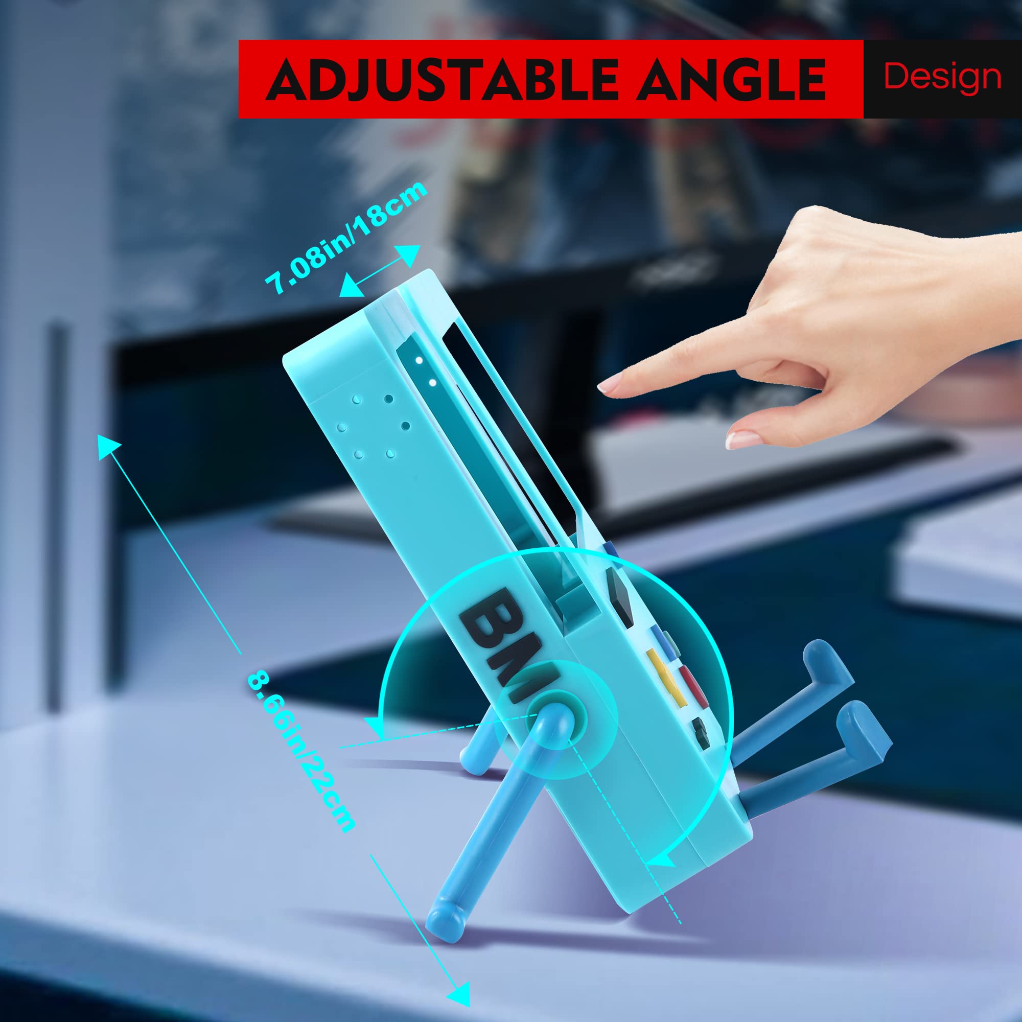 GRAPMKTG Cooling Fan Charging Stand for Nintendo Switch - Portable Charger Dock with Fast Charging | Orange | Perfect for Gaming On-The-Go & Travel Accessories