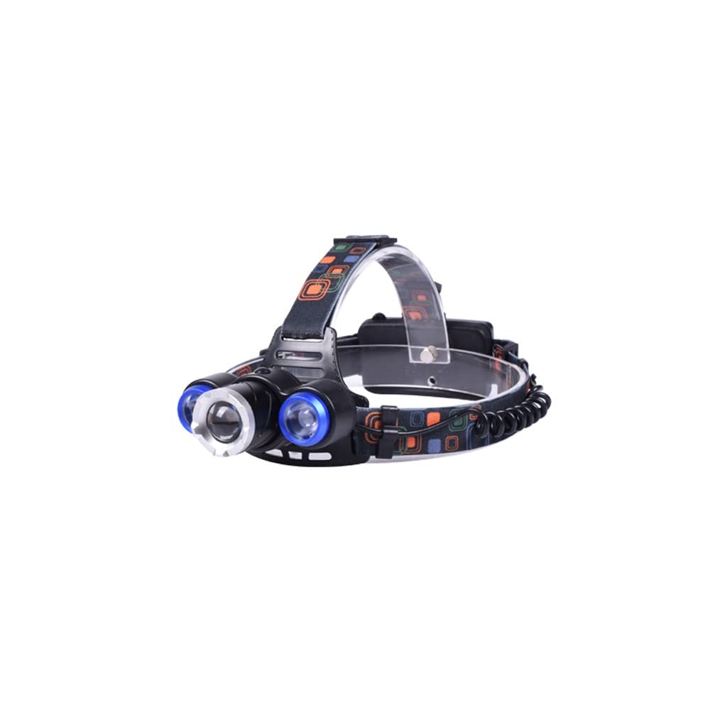 TONPOP 3000 Lumen Rechargeable LED Headlamp - Ultra Bright Waterproof Headlight for Mining, Fishing, Camping & Outdoor Adventures (Black) - Perfect for Night Fishing, Hiking, and Emergency Situations
