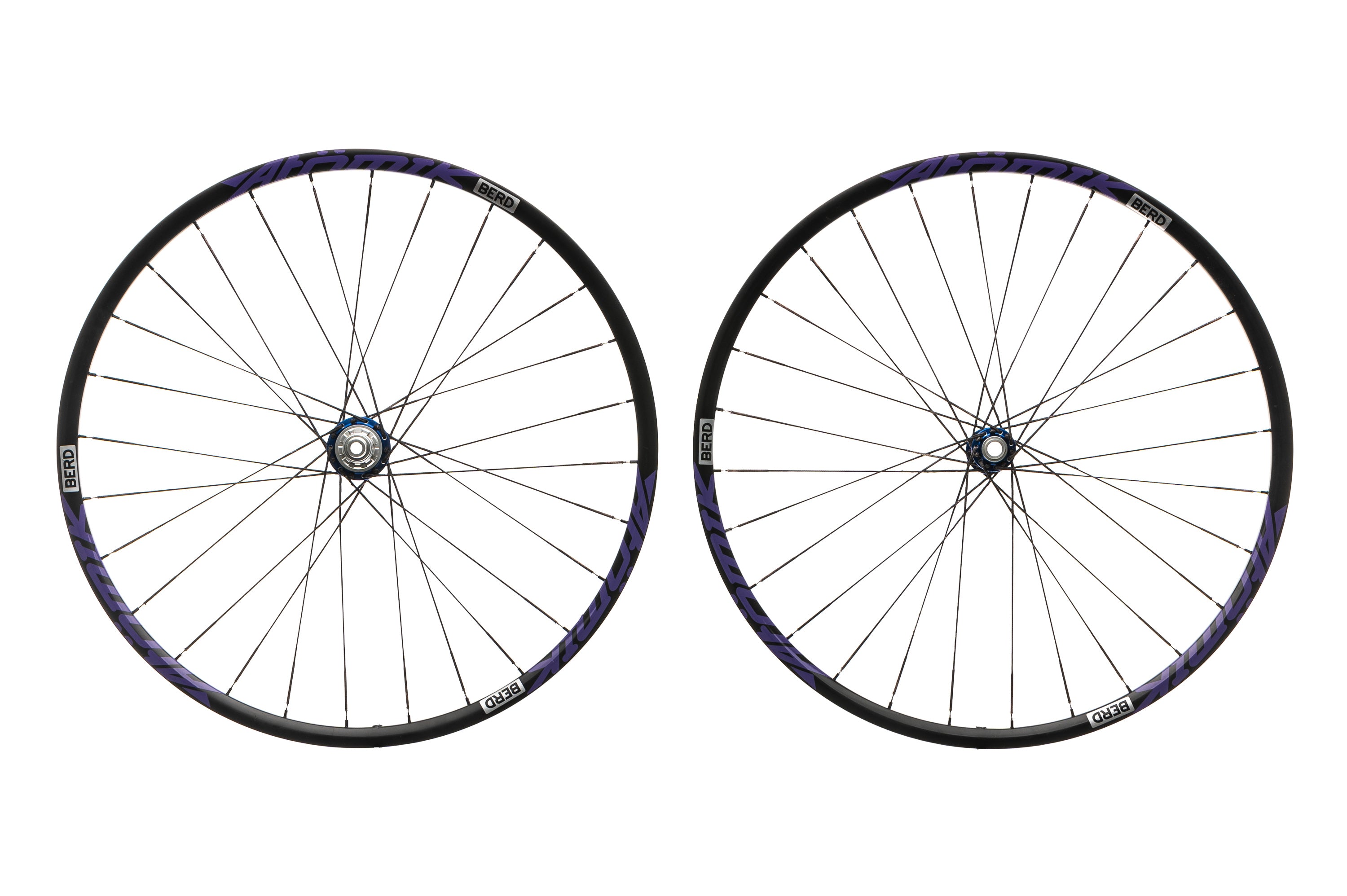 Atomik BERD XC26 Carbon Tubeless 700c Wheelset with i9 Hubs - Lightweight Mountain Bike Wheels for Trail Riding & Cross-Country Cycling
