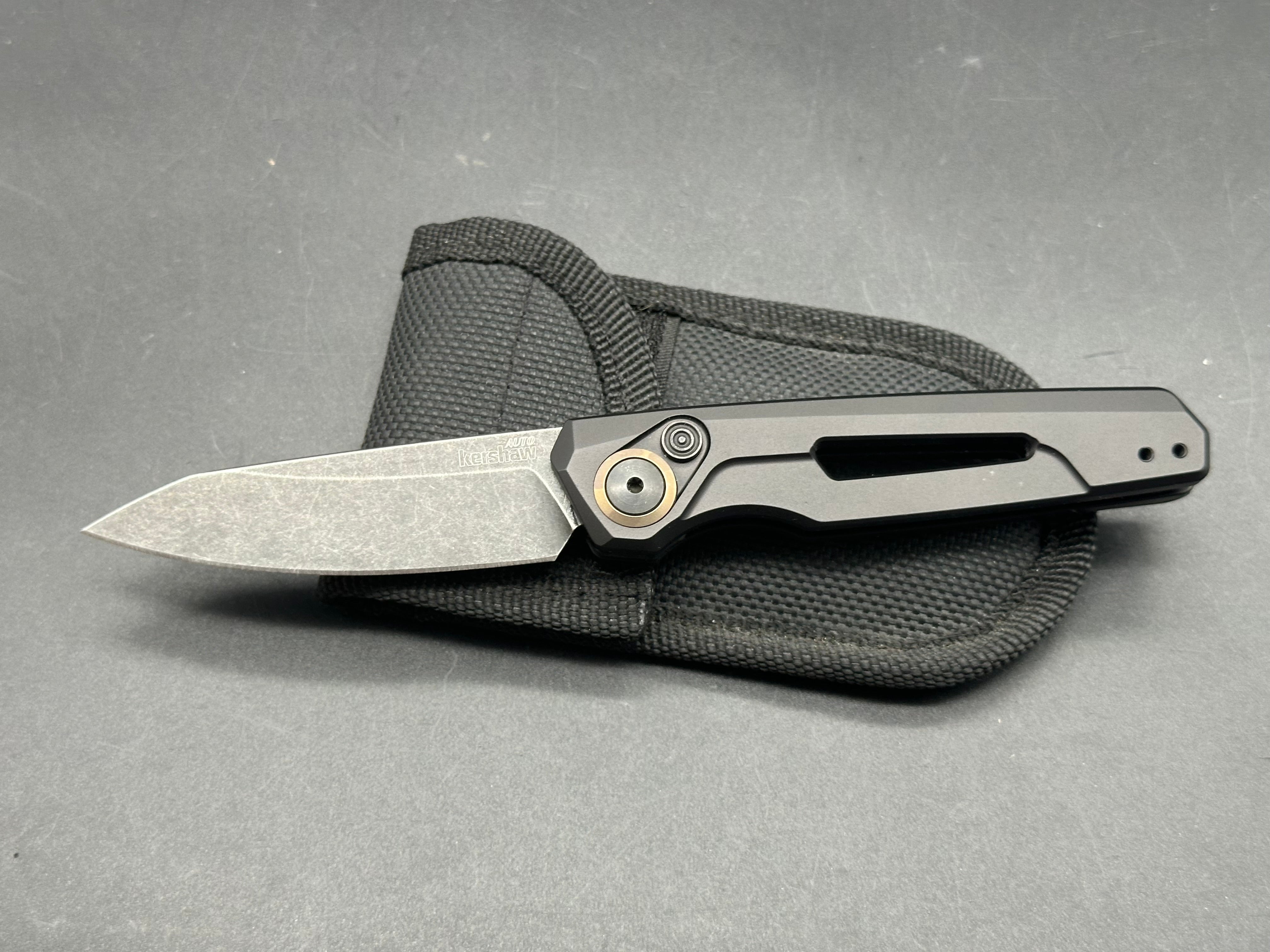 Kershaw Launch 11 Automatic Knife - Black Aluminum Handle with 2.75