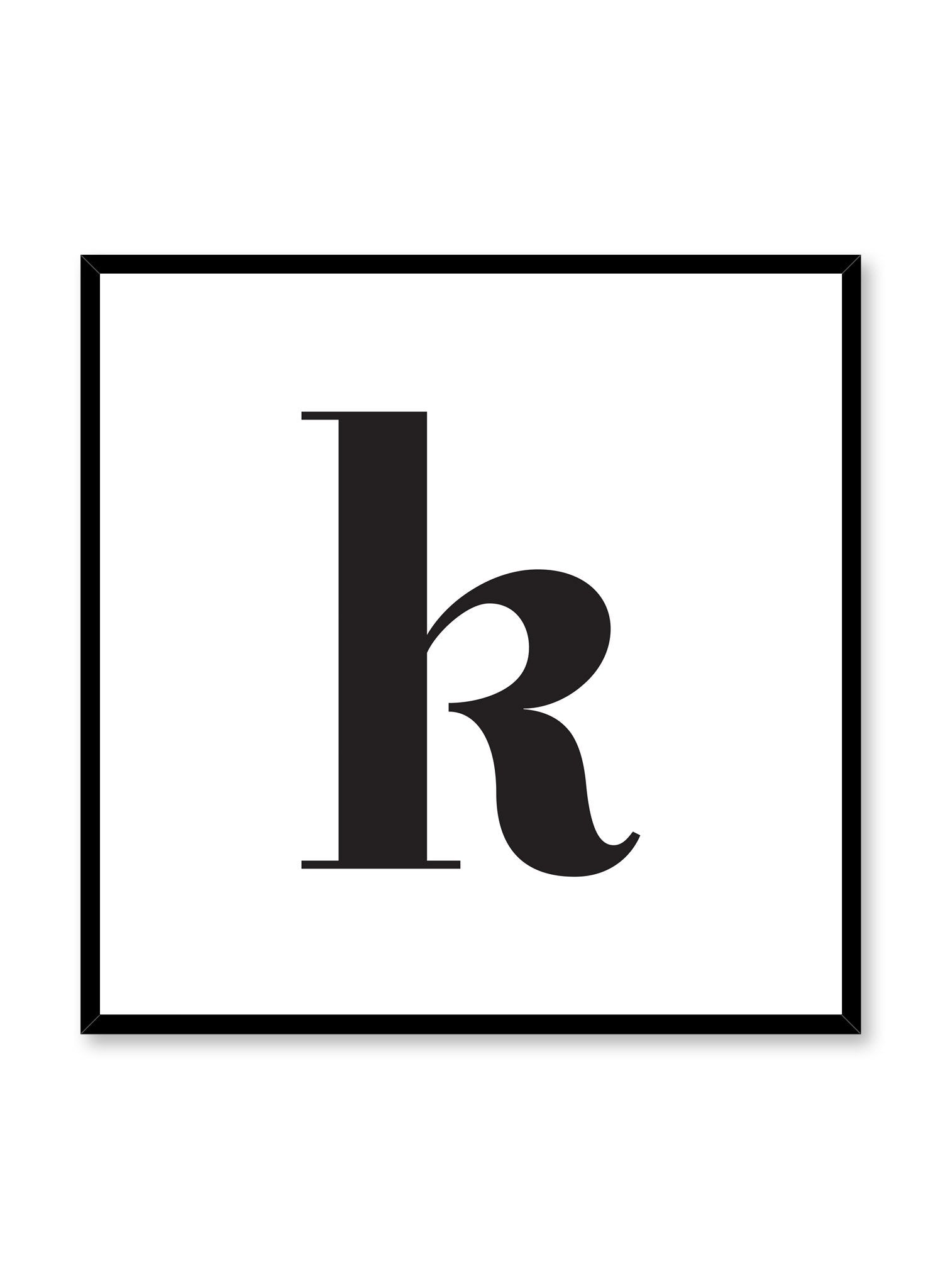 Lowercase Letter K Poster - Educational Alphabet Wall Art for Kids, Classroom & Homeschool Decor - Perfect for Preschool, Kindergarten & Learning Spaces